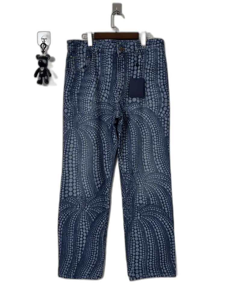Louis Vuitton Louis Vuitton Dots Print Denim Pants Size 32" / US 10 / IT 46 - 1 Thumbnail