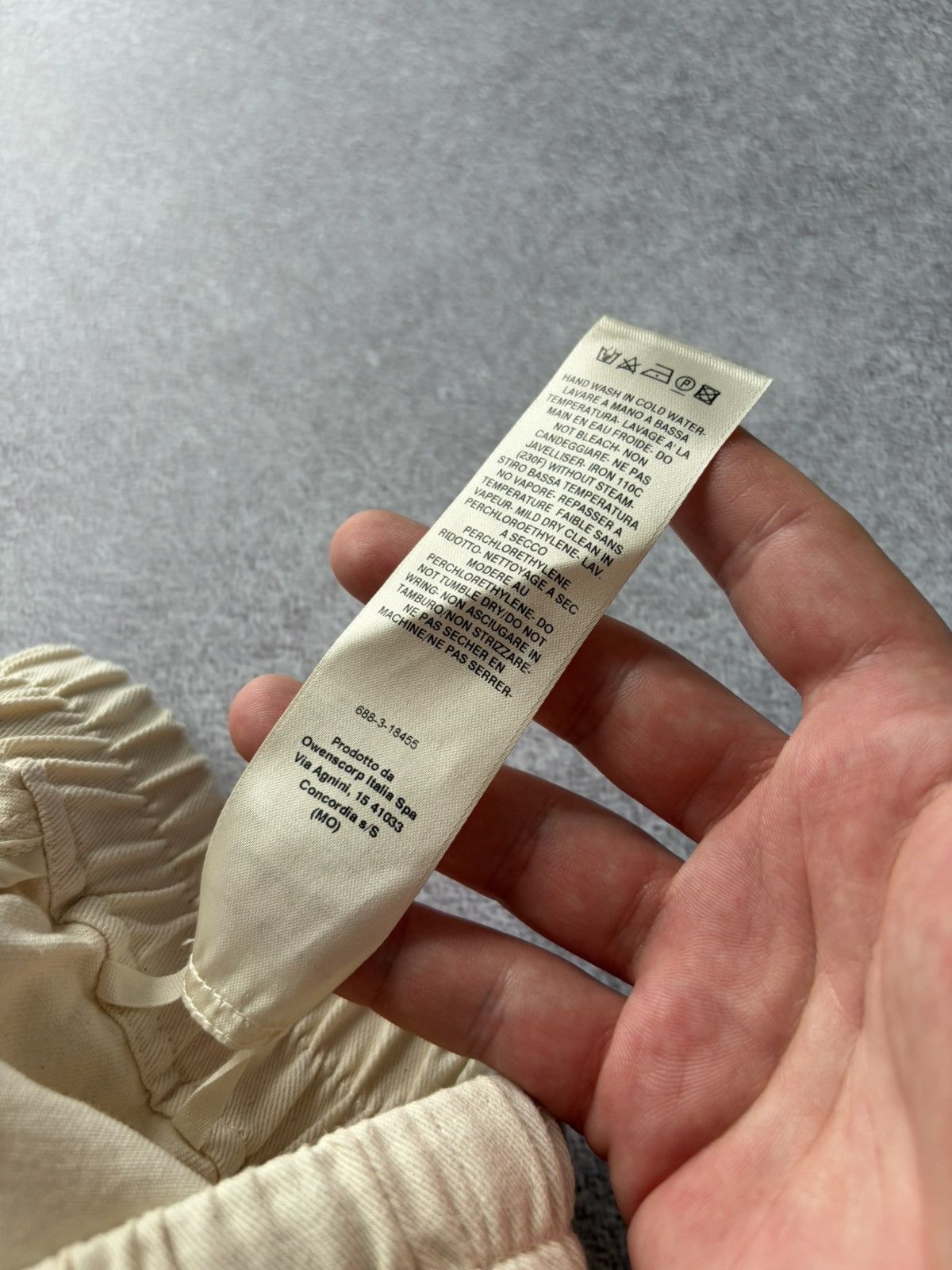 Rick Owens Rick Owens Fogachine SS22 Drop Crotch Wide Cut Beige Shorts Size US 31 - 20 Thumbnail