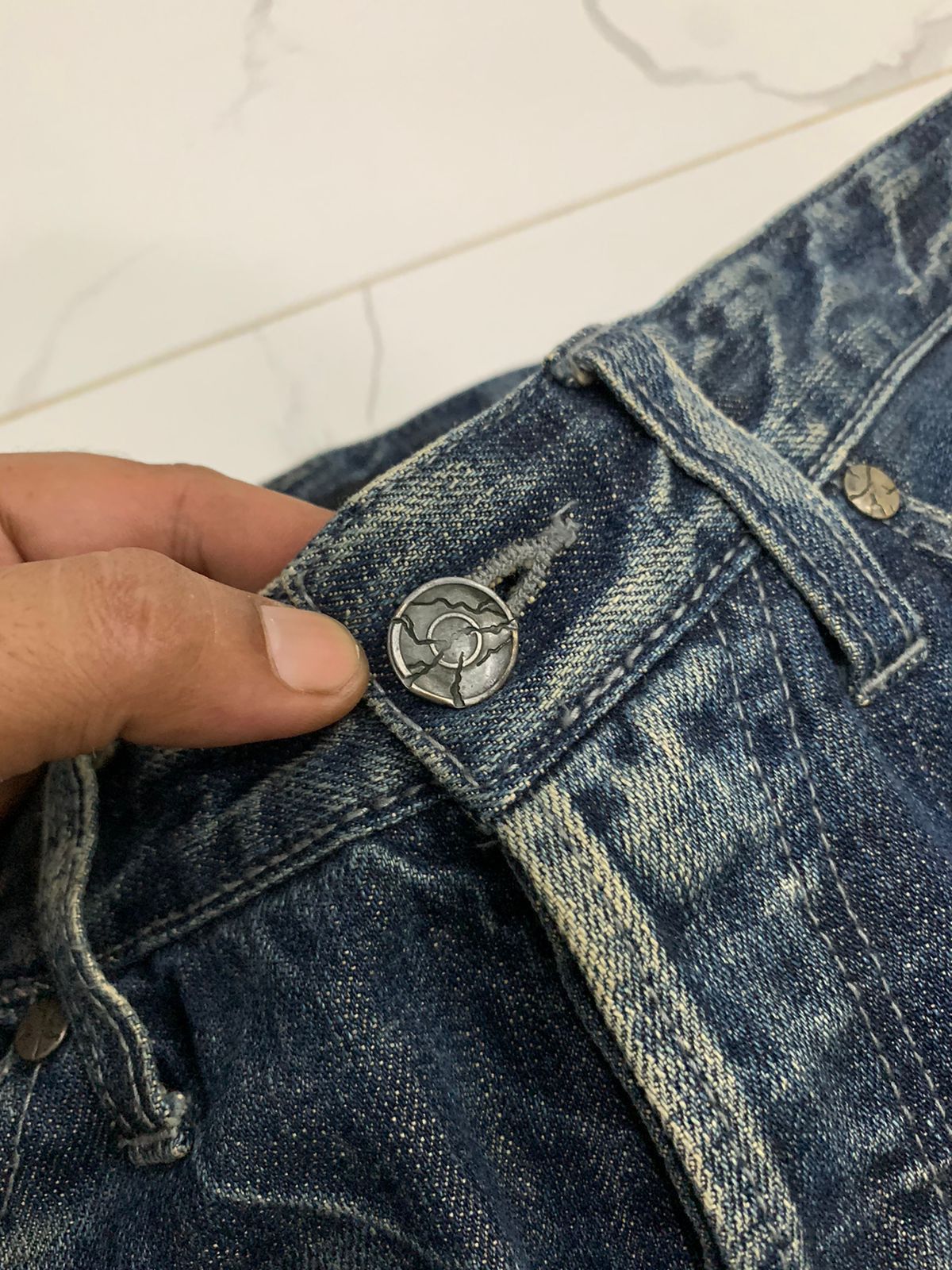 Japanese Brand × Vintage Fuga disstressed button fly flared jeans Size US 32 / EU 48 - 12 Thumbnail