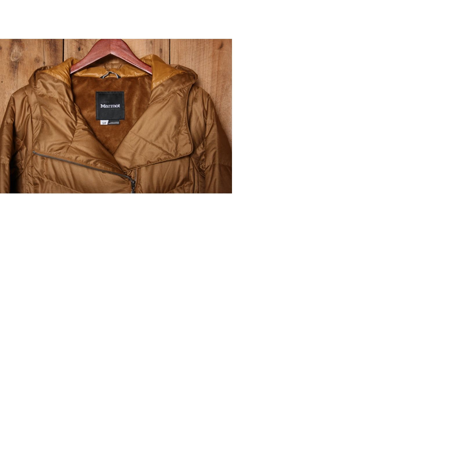 Marmot VINTAGE Marmot Carina Gold 700 Down Insulated Asymmetrical Hybrid Jacket S Women Hooded Puffer Zip Size S / US 4 / IT 40 - 10 Thumbnail