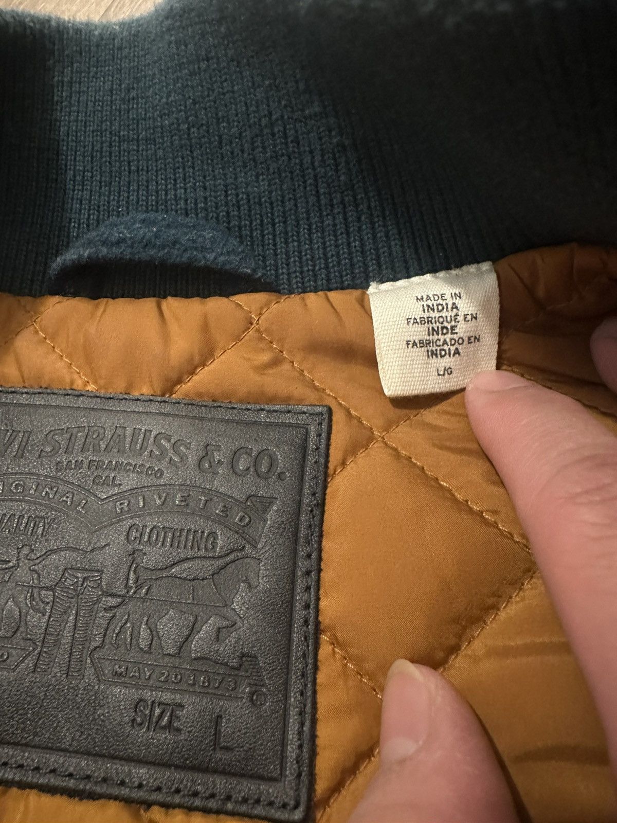 Levi's LEVI’S VARSITY JACKET WITH LEATHER SLEEVES L Size US L / EU 52-54 / 3 - 4 Thumbnail