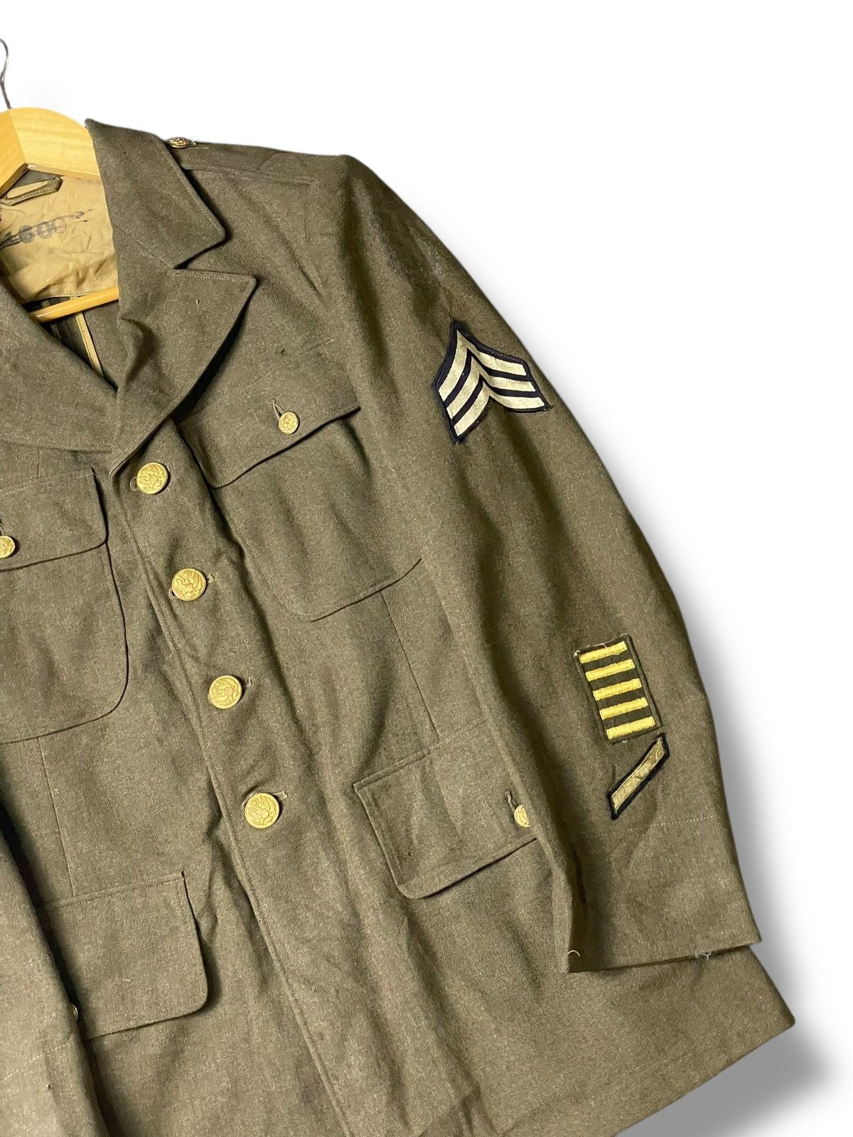 Japanese Brand × Vintage Vintage USA Army Four Pocket Wool Jacket (107) Size US XXS / EU 40 - 3 Thumbnail