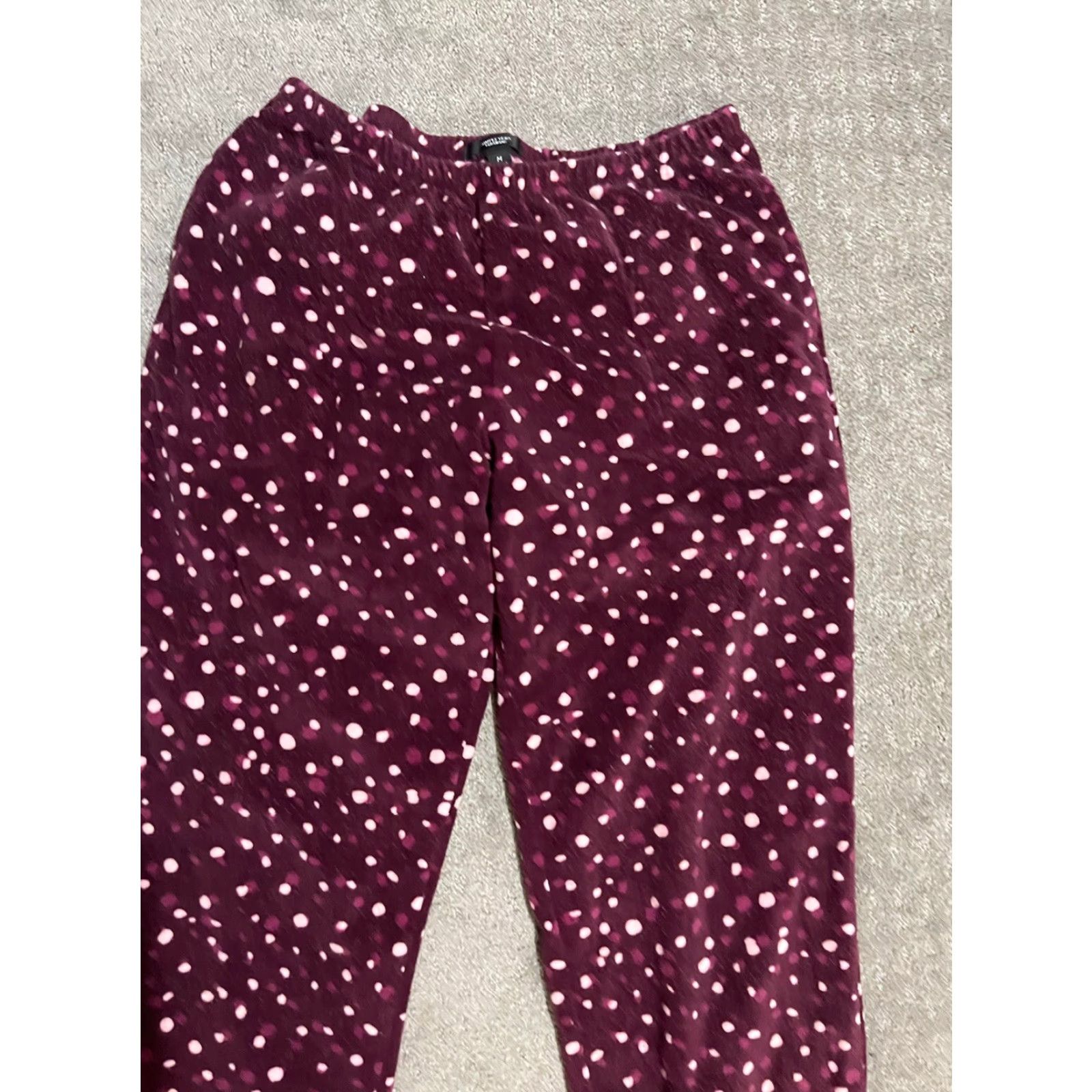 Vintage Vera Wang Simply Vera Women's Pant See Pics Elastic Waist Pull On M Burgundy Polyester Formal Tapered 28in Inseam All Seasons Two Side Pockets Size 32" / US 10 / IT 46 - 2 Thumbnail