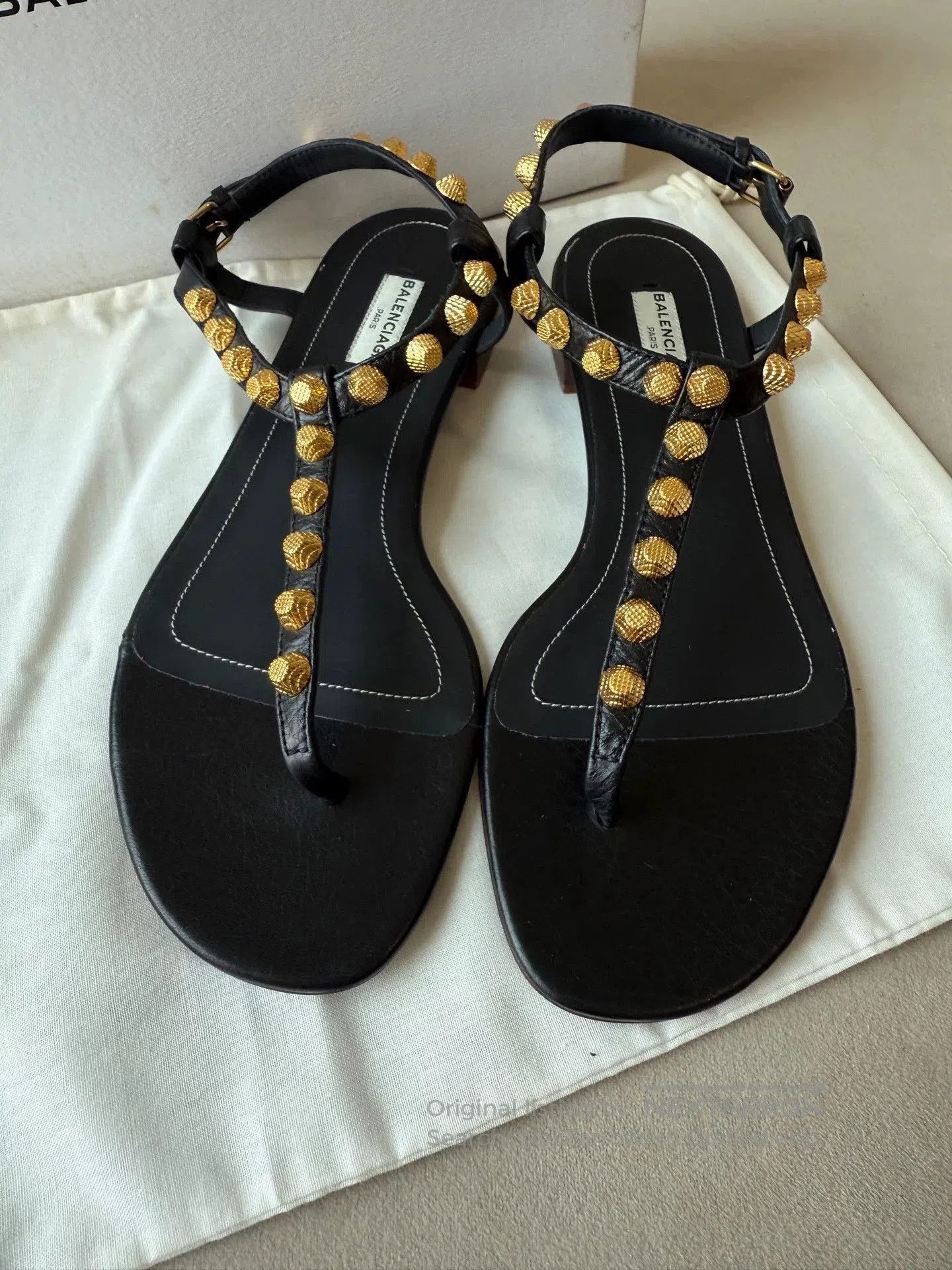 Balenciaga Balenciaga Arena Studded Leather Flat Sandals. Size US 7 / IT 37 - 6 Thumbnail