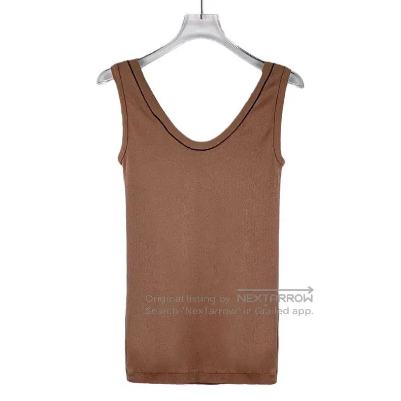 Brunello Cucinelli Brunello Cucinelli Dark brown sequin cotton V-neck sleevel Size S / US 4 / IT 40 - 2 Thumbnail