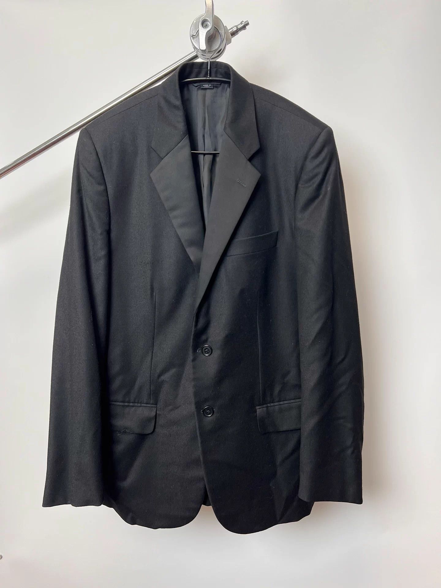 Helmut Lang Helmut Lang 90s Vintage Wool Padded Shoulders Blazer Size 48S - 2 Thumbnail