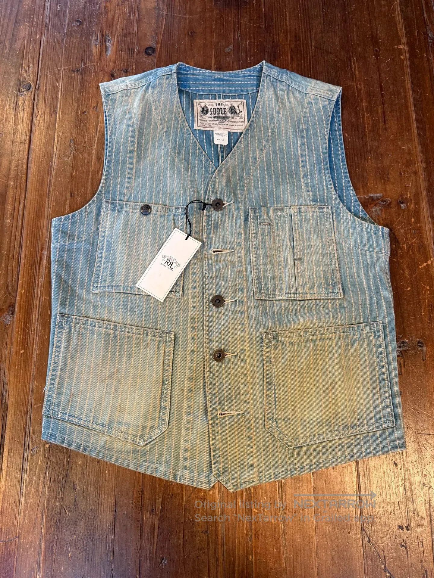 RRL Ralph Lauren RRL Wabash Stripe Vest. Size US S / EU 44-46 / 1 - 1 Thumbnail