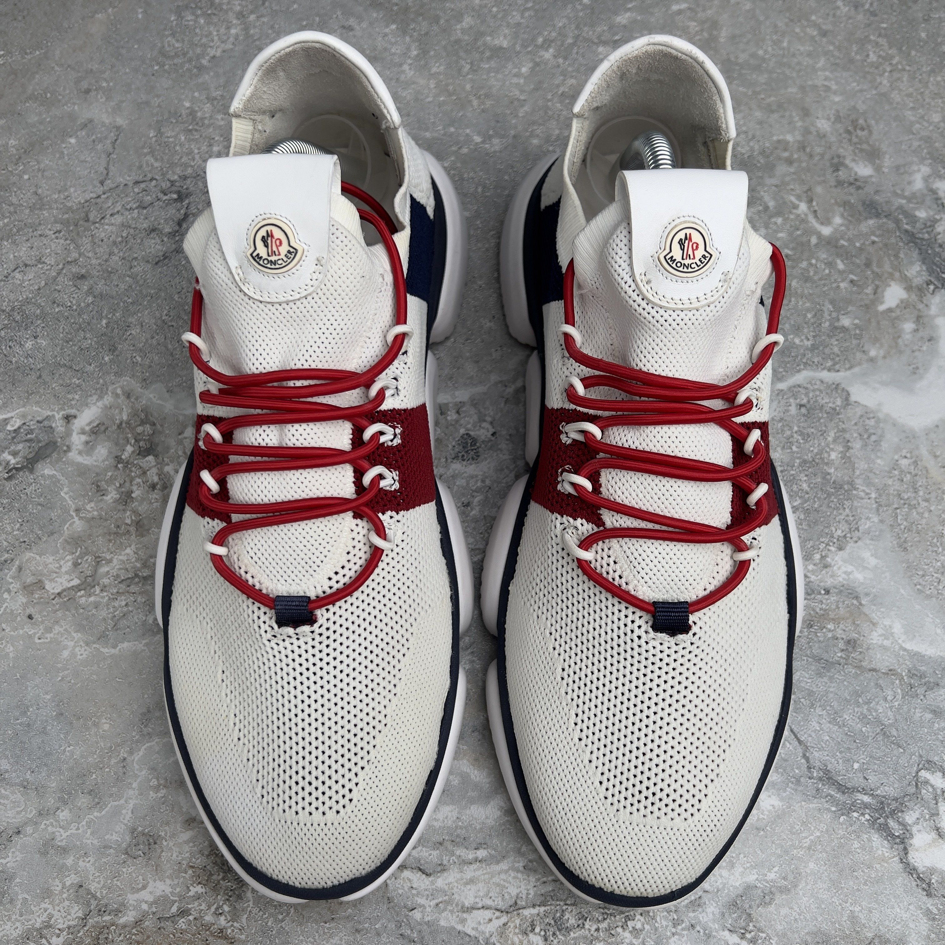 Moncler Bubble Low Top Trainers Sneakers White Mesh Size US 9.5 / EU 42-43 - 2 Thumbnail