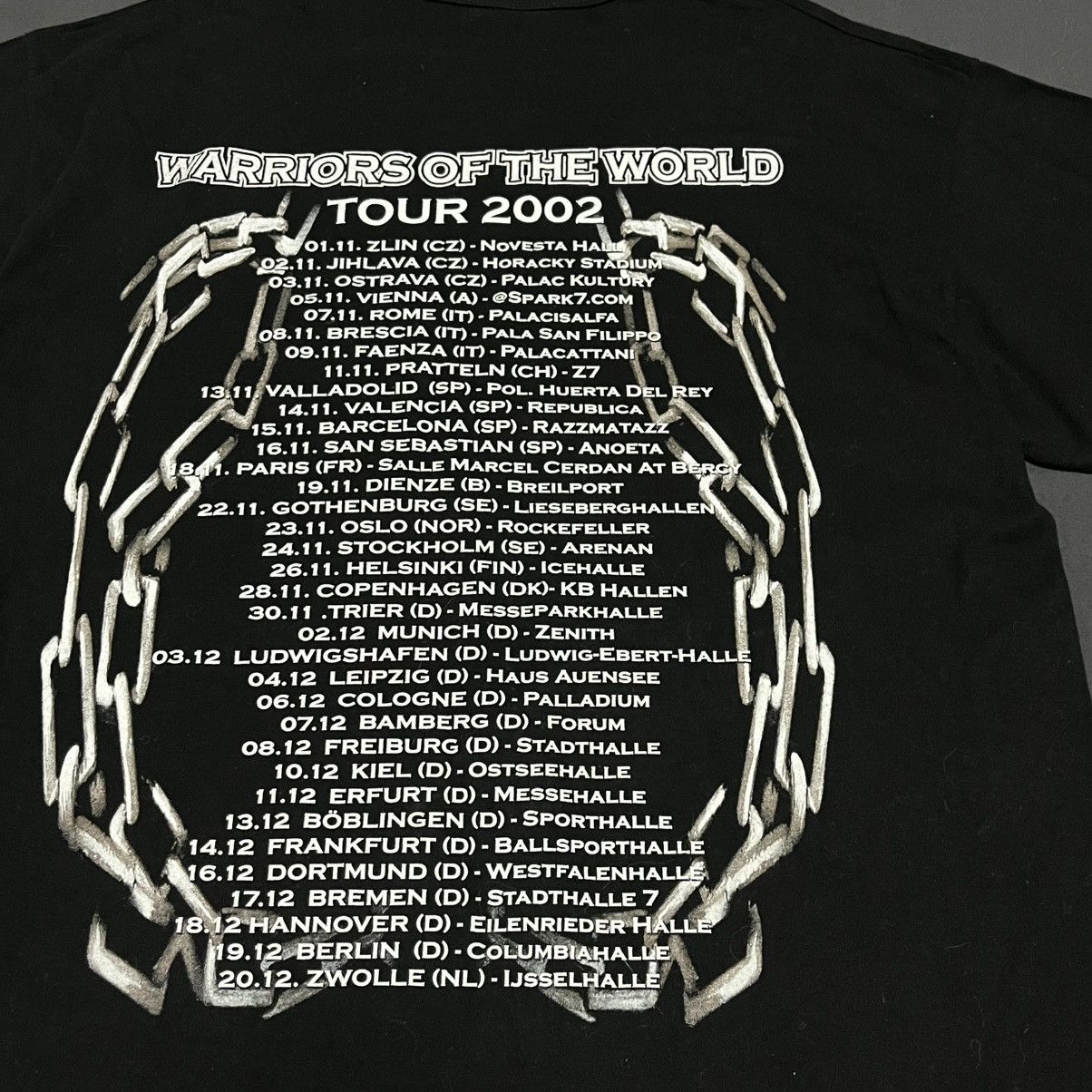 Band Tees × Vintage Vintage Manowar Warriors of the World Tour 2002 T-ShirtRare Size US L / EU 52-54 / 3 - 6 Thumbnail