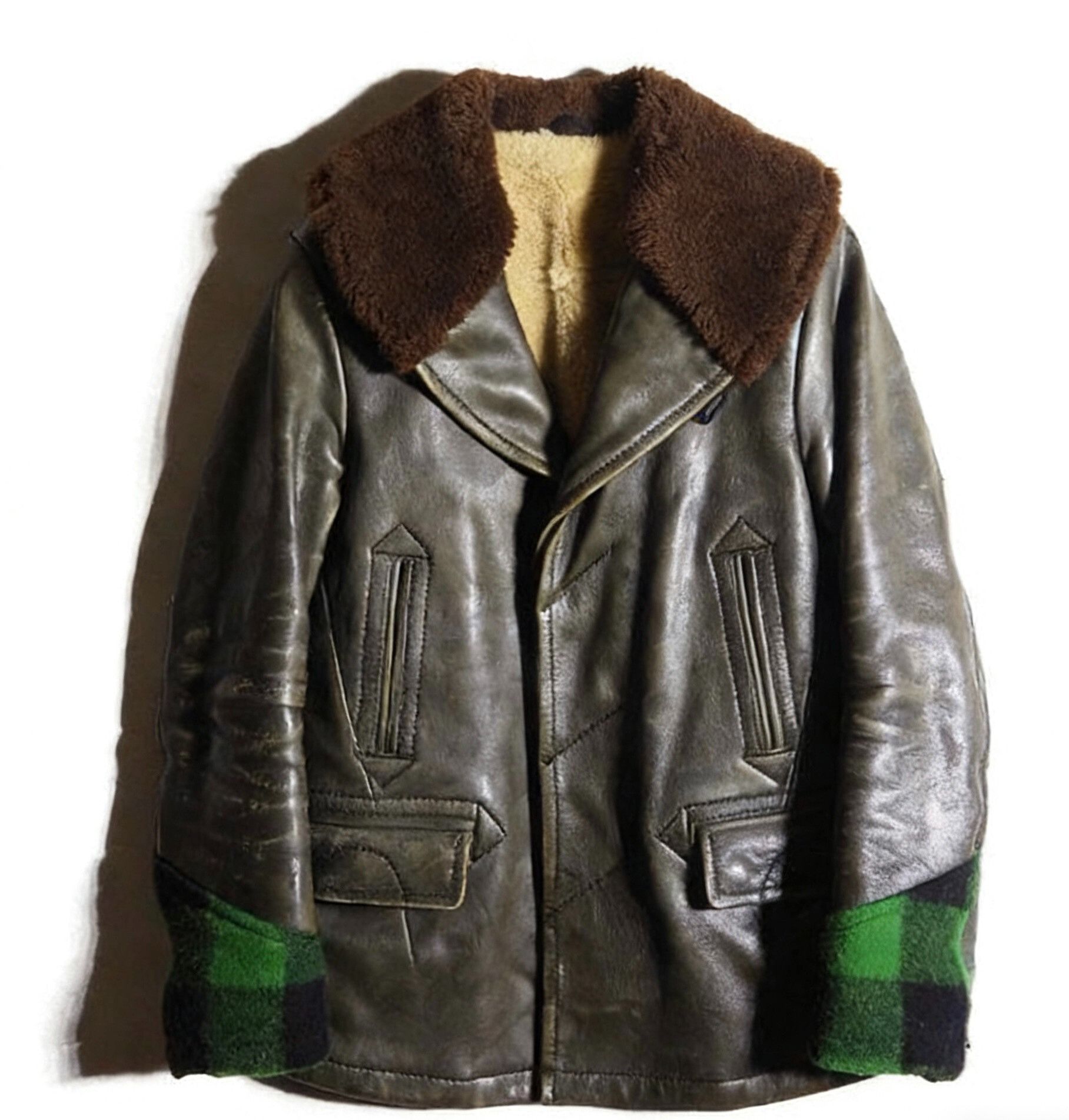 Number (N)ine Number (N)ine Leather Wool Jacket Size US M / EU 48-50 / 2 - 1 Thumbnail