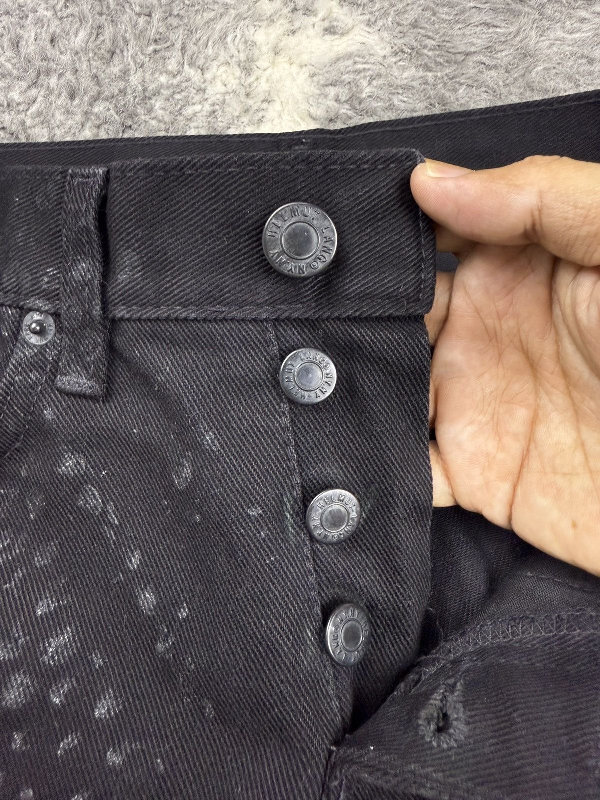 Archived! SS2003 Helmut Lang Rubber Tire Printed Denim