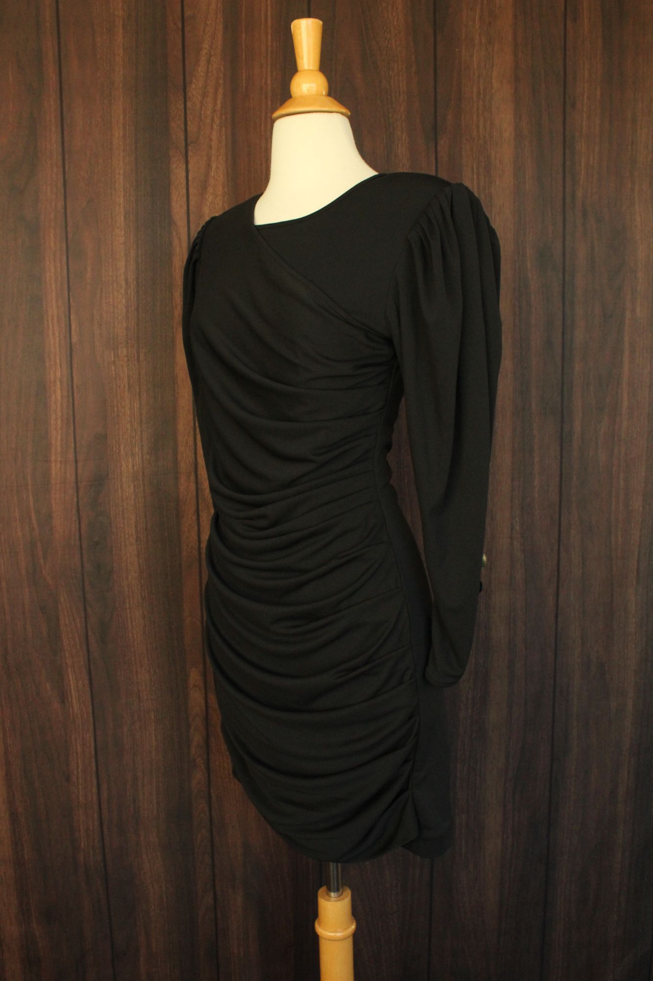 Anine Bing Anine Bing Alaia Dress, New With Tags, Black Ruched Bodycon, Size M / US 6-8 / IT 42-44 - 9 Thumbnail