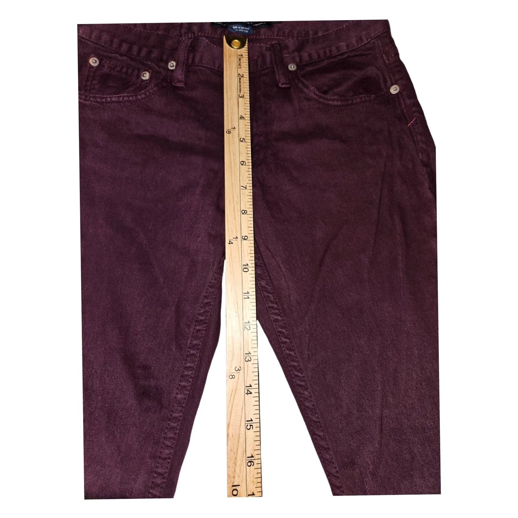 Polo Ralph Lauren Ralph Lauren Sport Jeans Skinny Thompson Burgundy Denim Women's 27 Blue Label Size 27" / US 4 / IT 40 - 6 Thumbnail