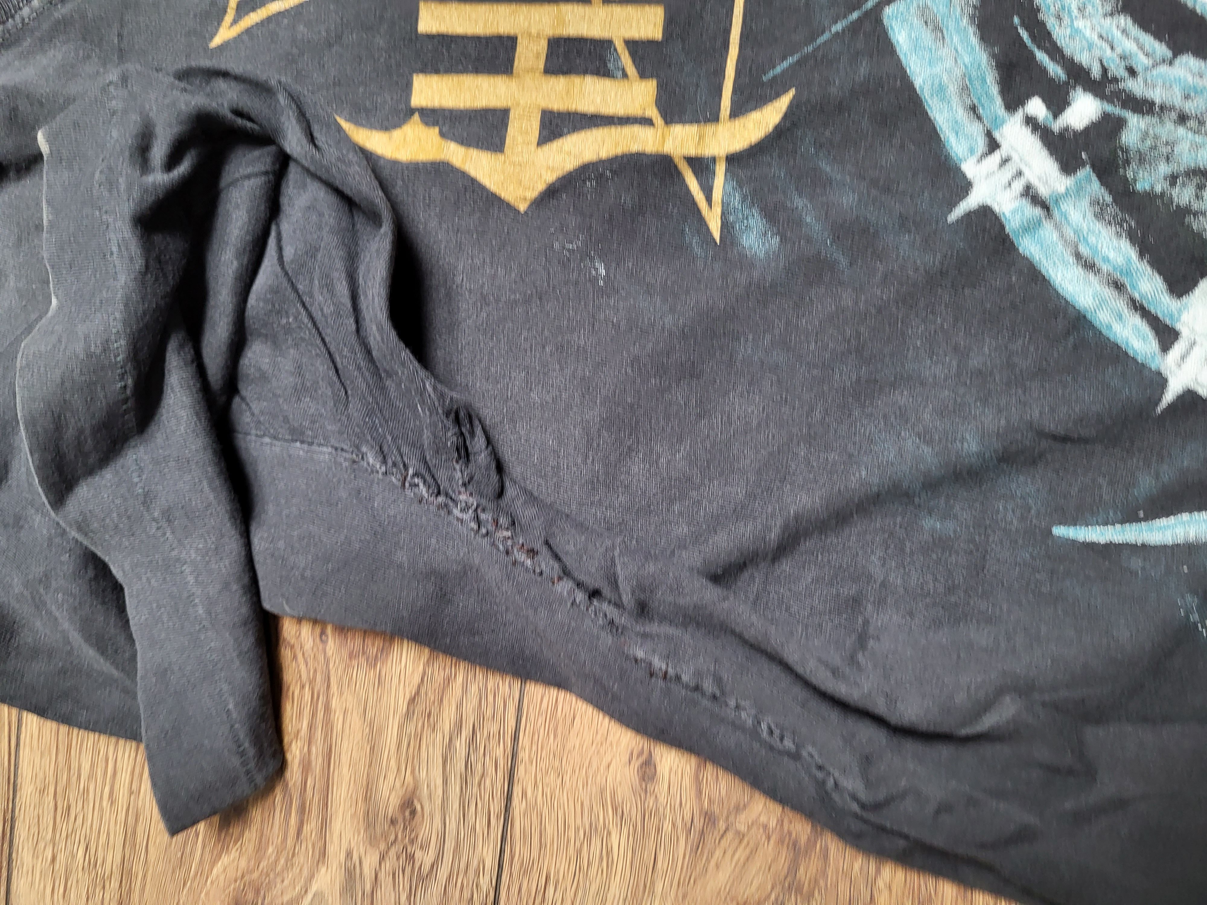 Band Tees Christ Agony "Darkside" 1998 black metal t-shirt Size US L / EU 52-54 / 3 - 5 Thumbnail