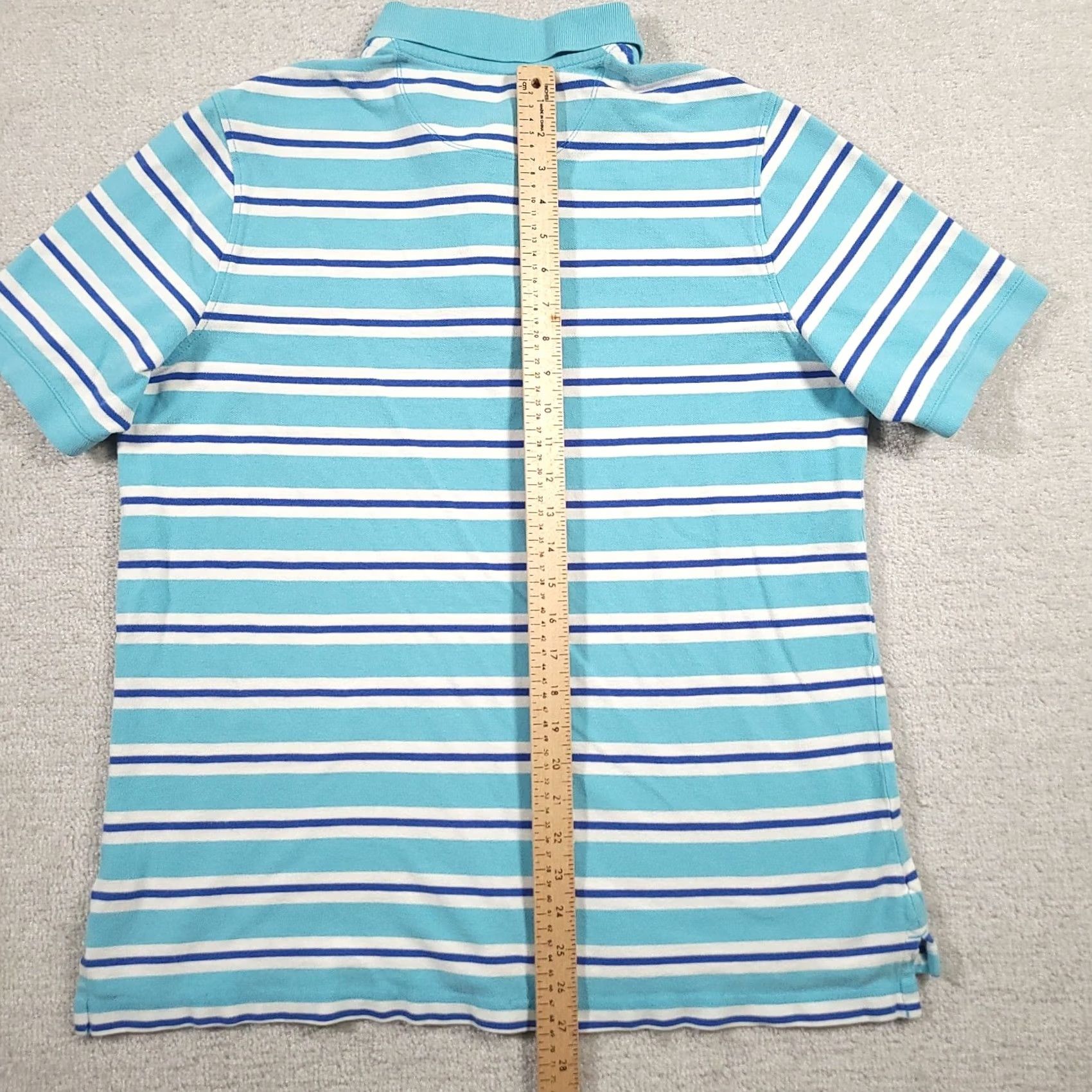 Croft & Barrow Croft & Barrow Polo Shirt Short Sleeve Blue Striped L Mens Regular Size Large Size US L / EU 52-54 / 3 - 5 Thumbnail