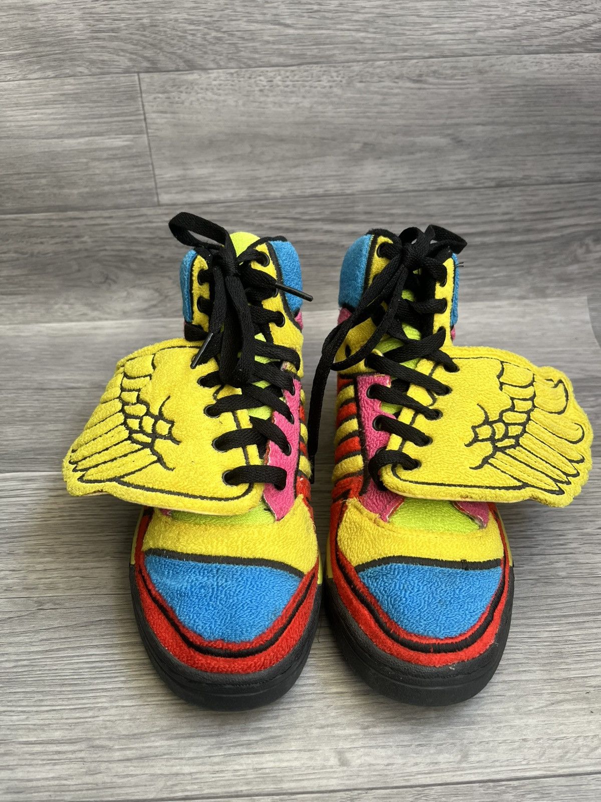 Jeremy Scott Jeremy Schott wings rainbow color way high top sneakers Size US 5 / EU 37 - 3 Thumbnail