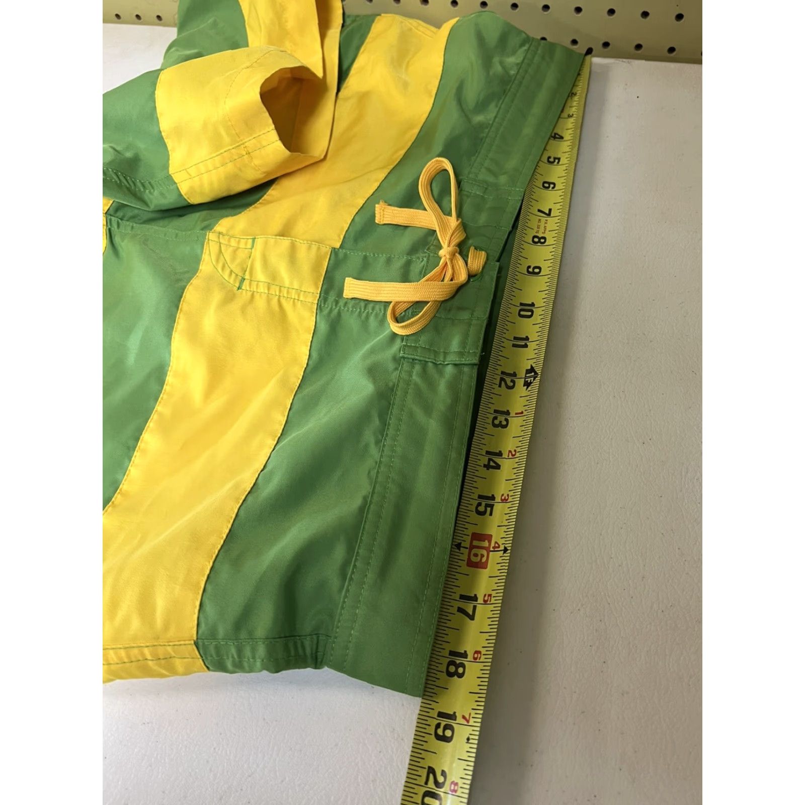 The Hundreds The Hundreds Board Shorts Surf Striped Green Yellow 37 Multicolor Men Regular Polyester Back Pocket Drawstring Surfing 90s? Size US 37 - 5 Thumbnail