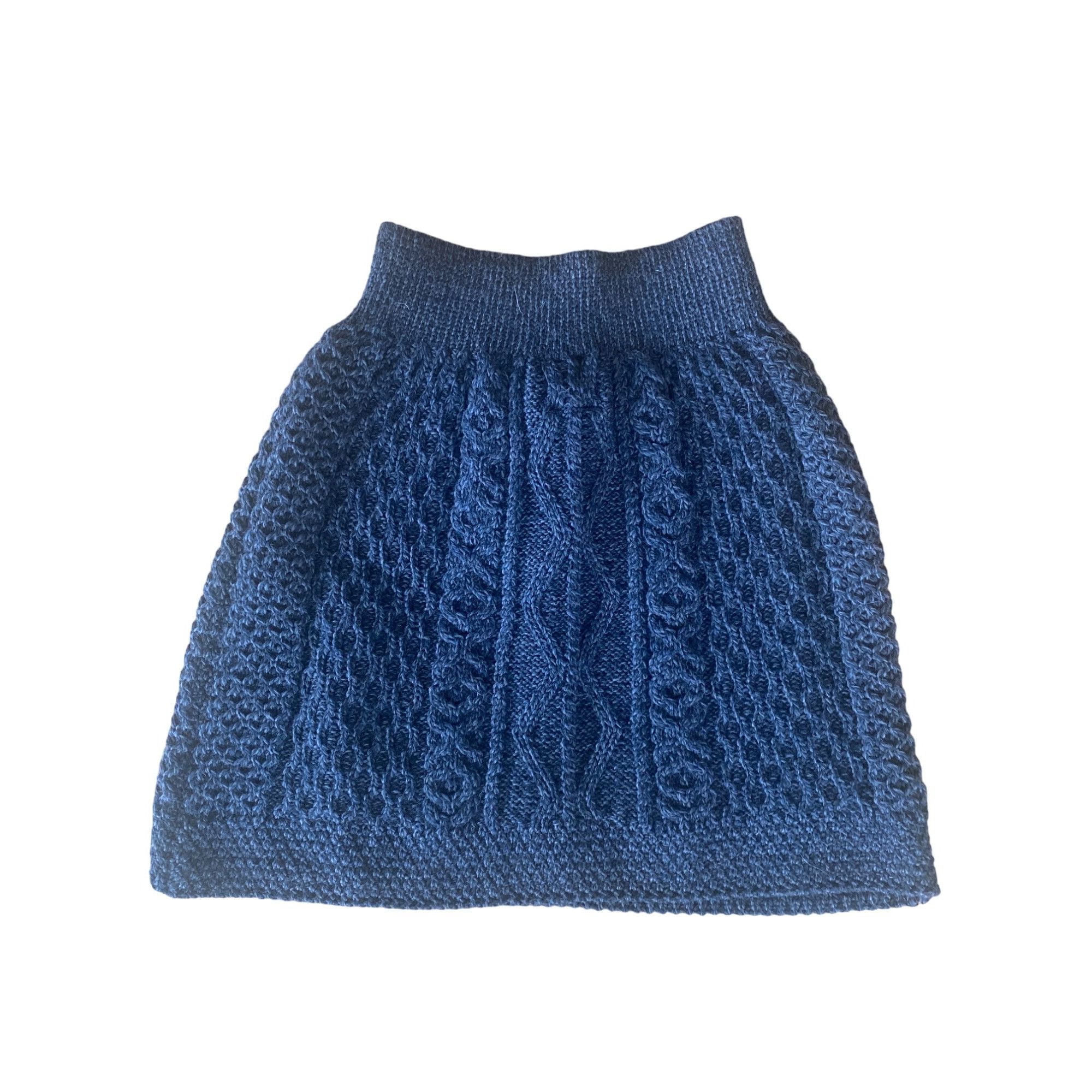 Designer NWT Aran M‎erino Mini Skirt Charcoal Gray Women's Large MSRP Size 34" / US 12 / IT 48 - 3 Thumbnail