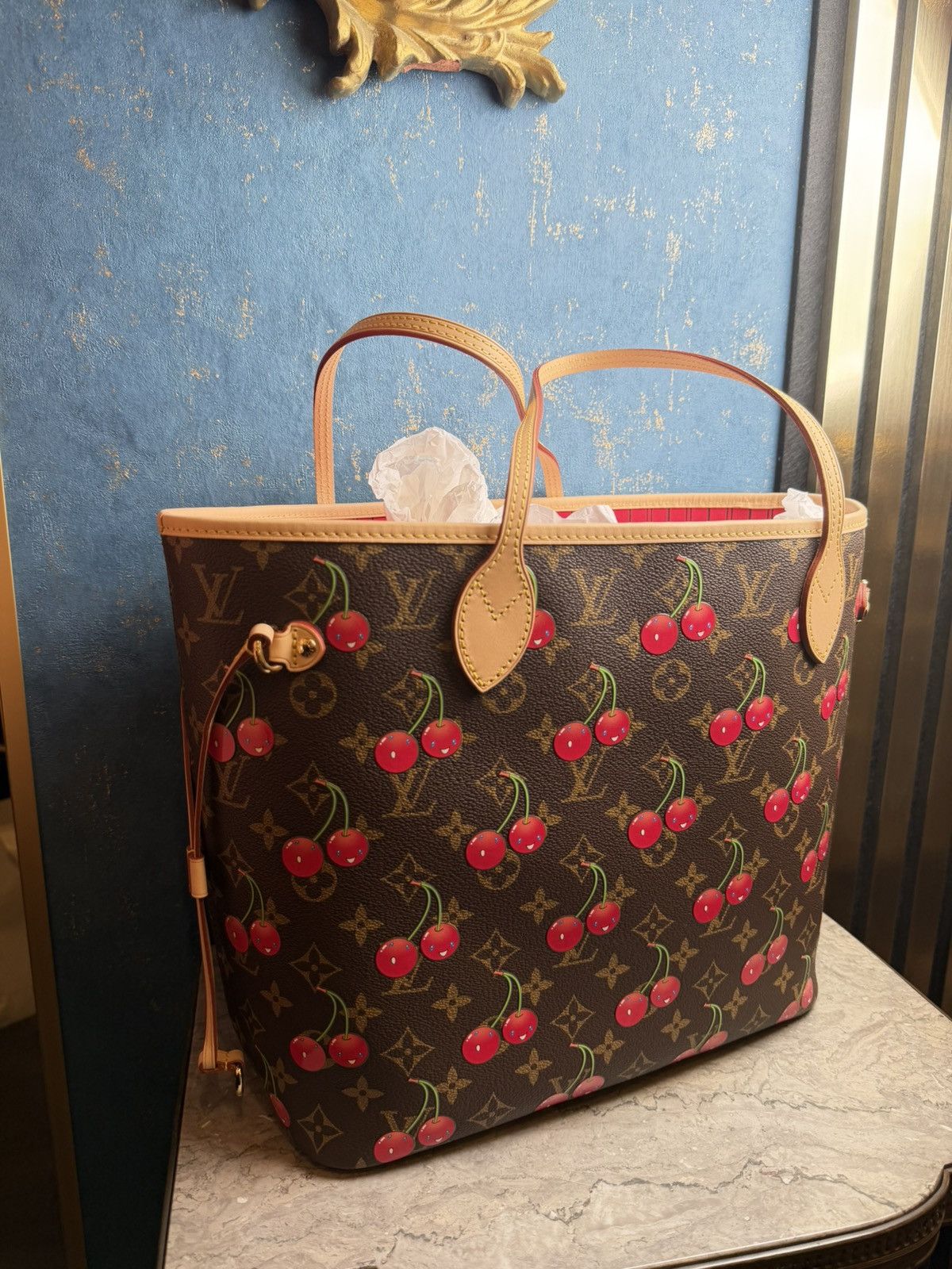 Louis Vuitton × Takashi Murakami Louis Vuitton X Takashi Murakami Cherry Neverfull Size ONE SIZE - 12 Thumbnail