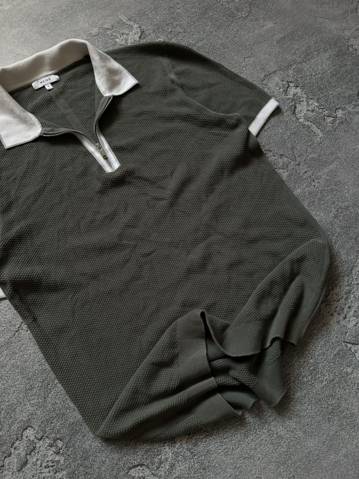 Designer × Reiss Reiss S 1/4 zip polo tee T-shirt 👕 casual Size US S / EU 44-46 / 1 - 2 Thumbnail