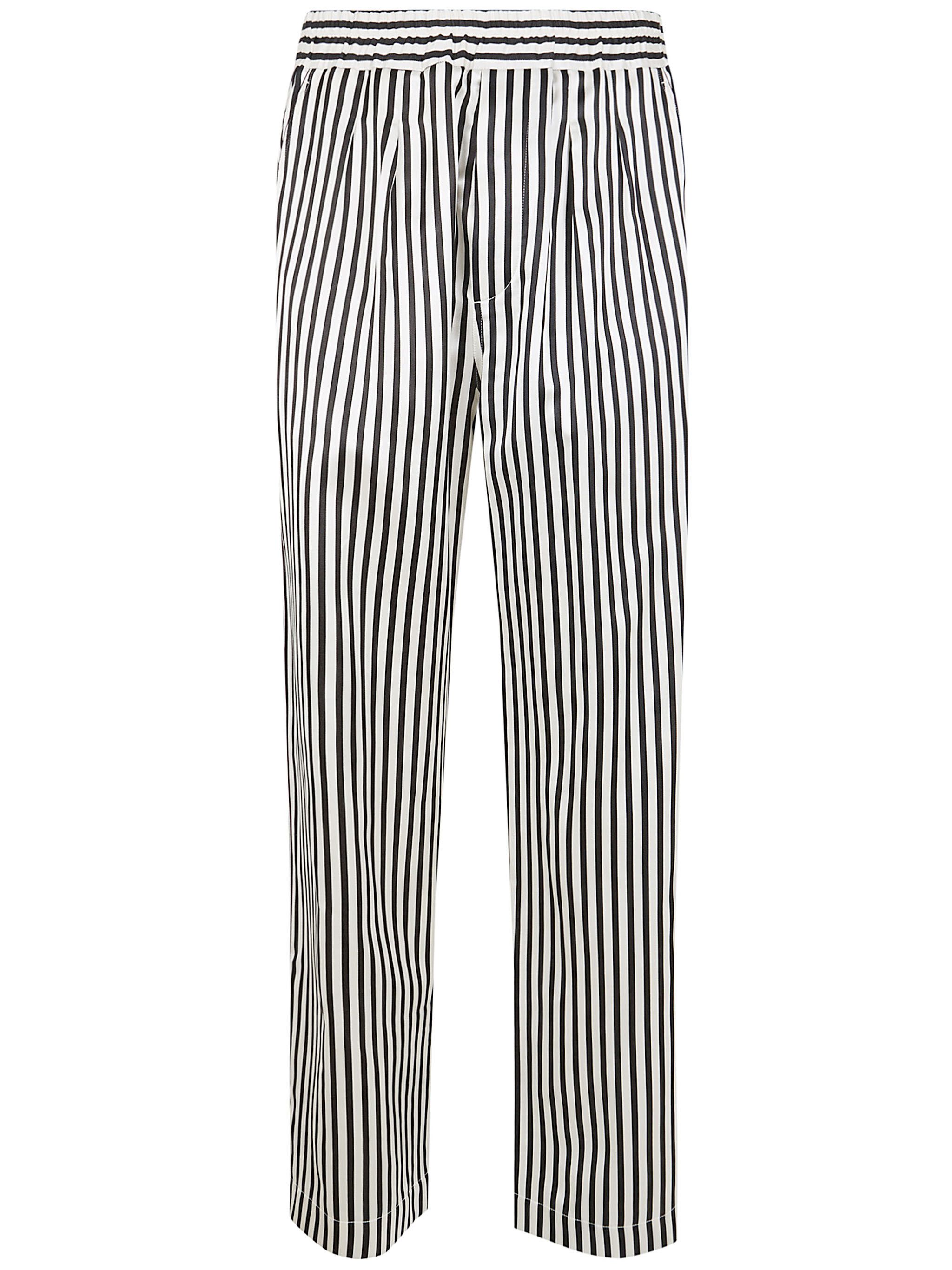 Tom Ford FLUID SILK BATON STRIPE PLEATED PIPING LOUNGE PANTS Size US 31 - 1 Thumbnail