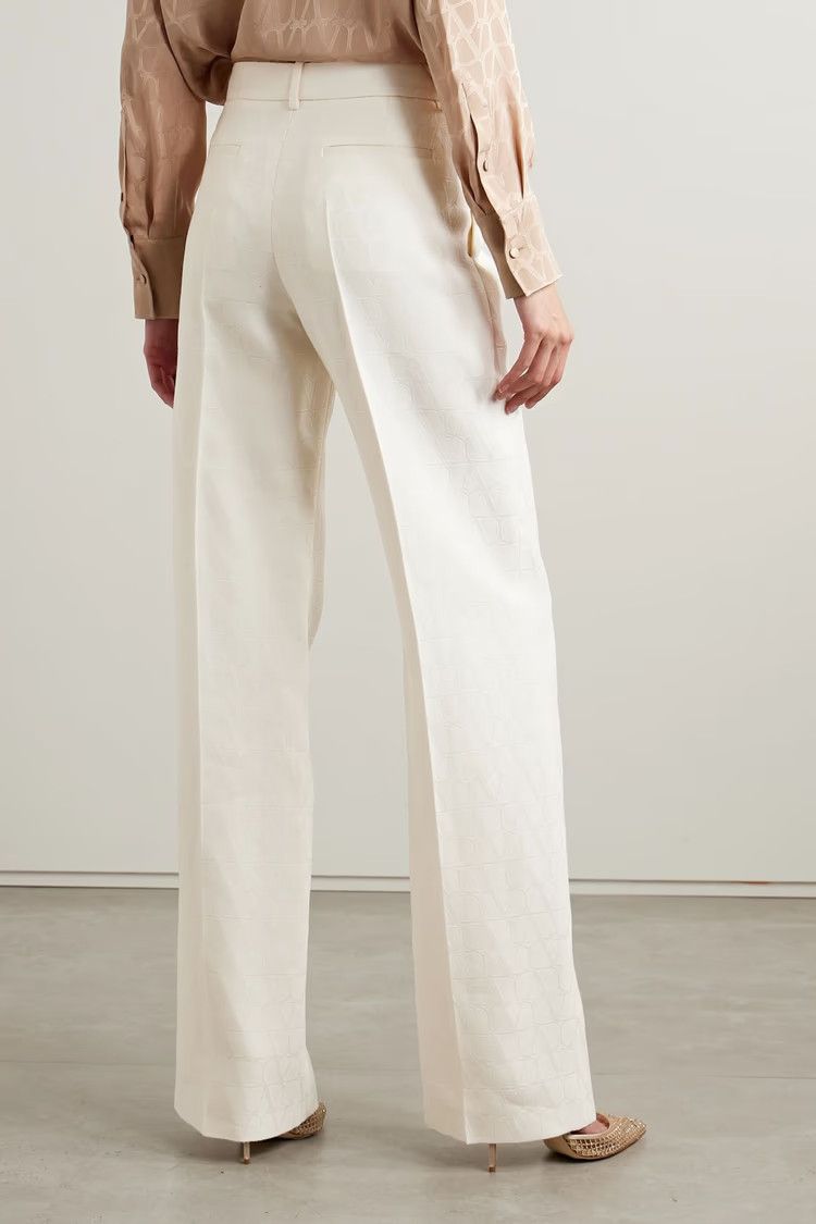 Valentino o1y0326 Casual Pant in White Size 32" / US 10 / IT 46 - 2 Thumbnail