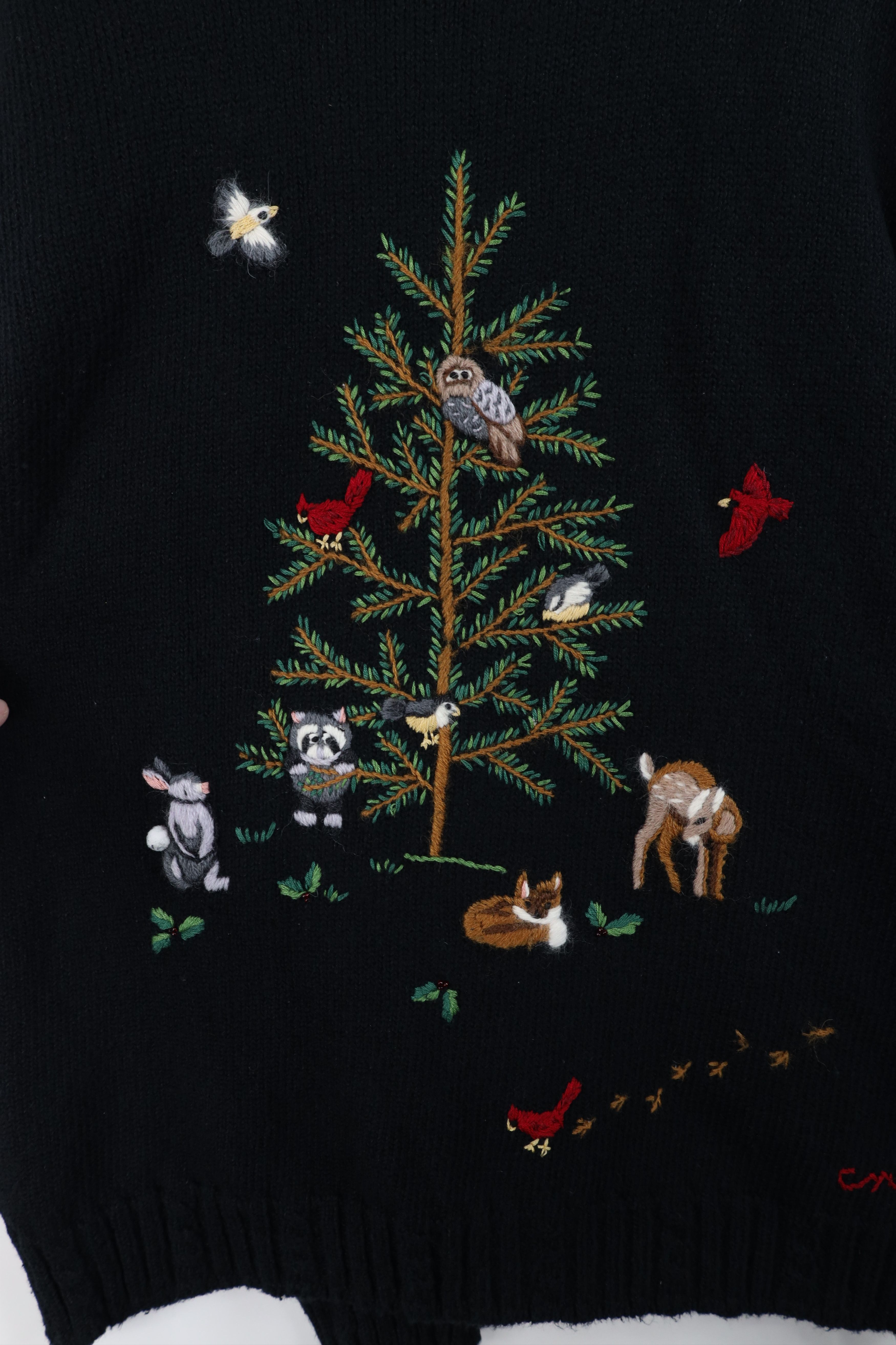 Vintage Vintage 90s Streetwear Blend Embroidered Nature Knit Sweater Size L / US 10 / IT 46 - 5 Thumbnail