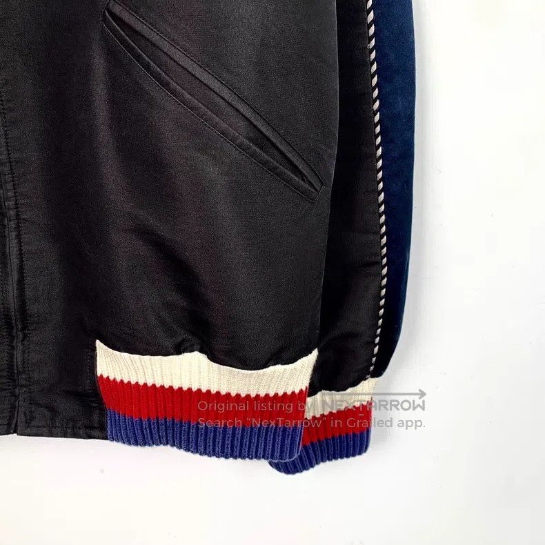 Gucci Gucci Black tiger embroidered mulberry silk zipper long-sl Size US M / EU 48-50 / 2 - 4 Thumbnail