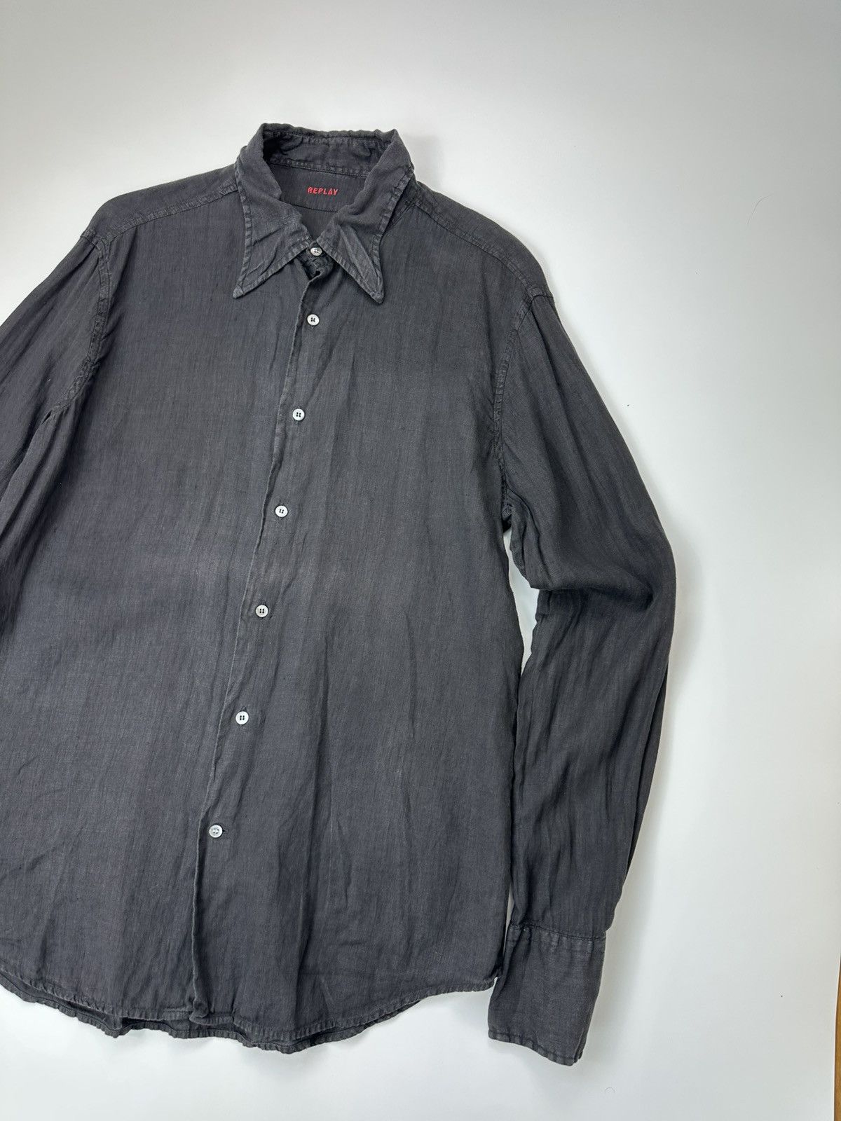 Replay Replay Casual Shirt Gray Men's XL Size Size US XL / EU 56 / 4 - 4 Thumbnail