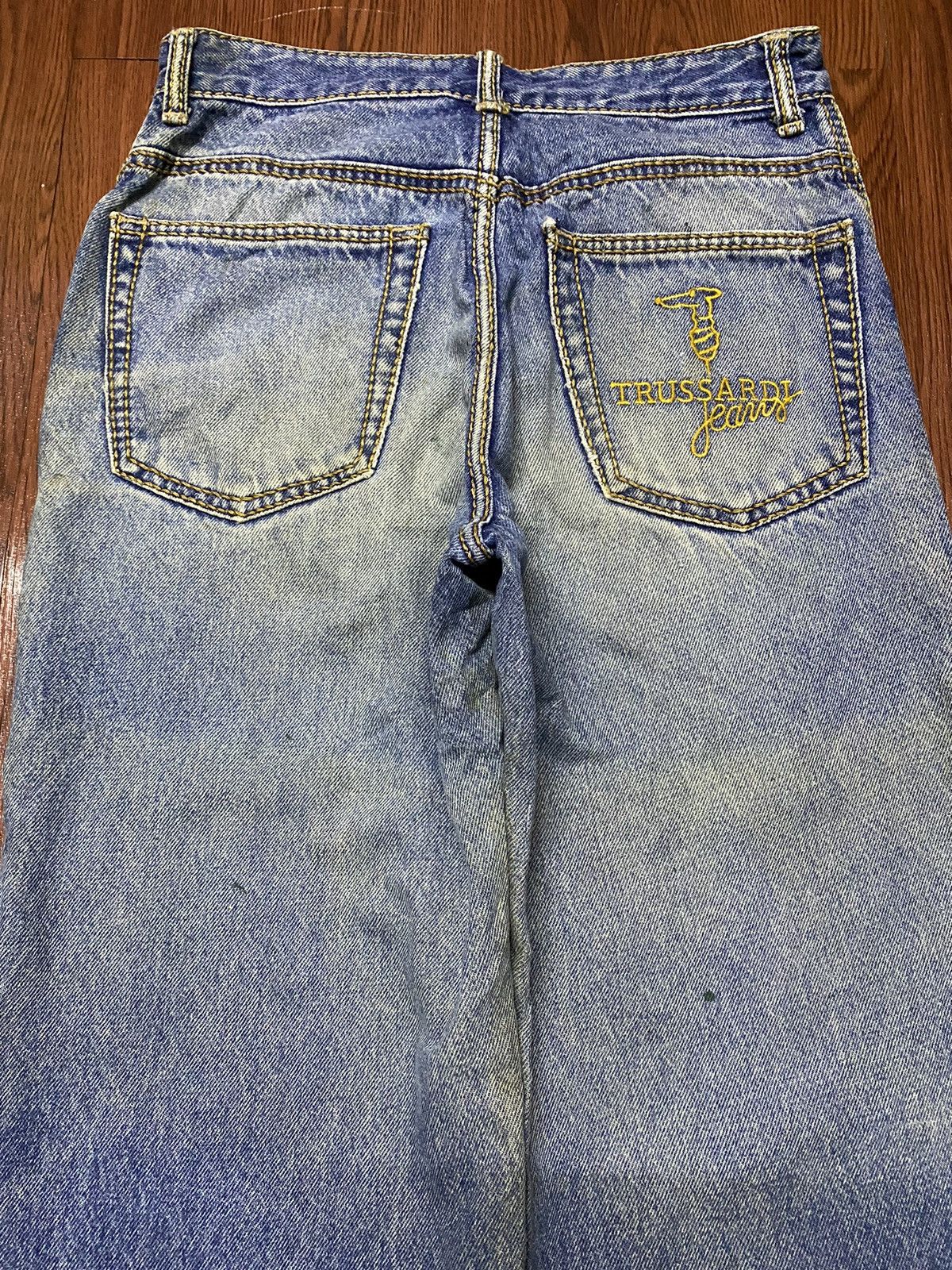 Trussardi Vintage Trussardi Blue Wash Distressed Jeans Size US 28 / EU 44 - 4 Thumbnail