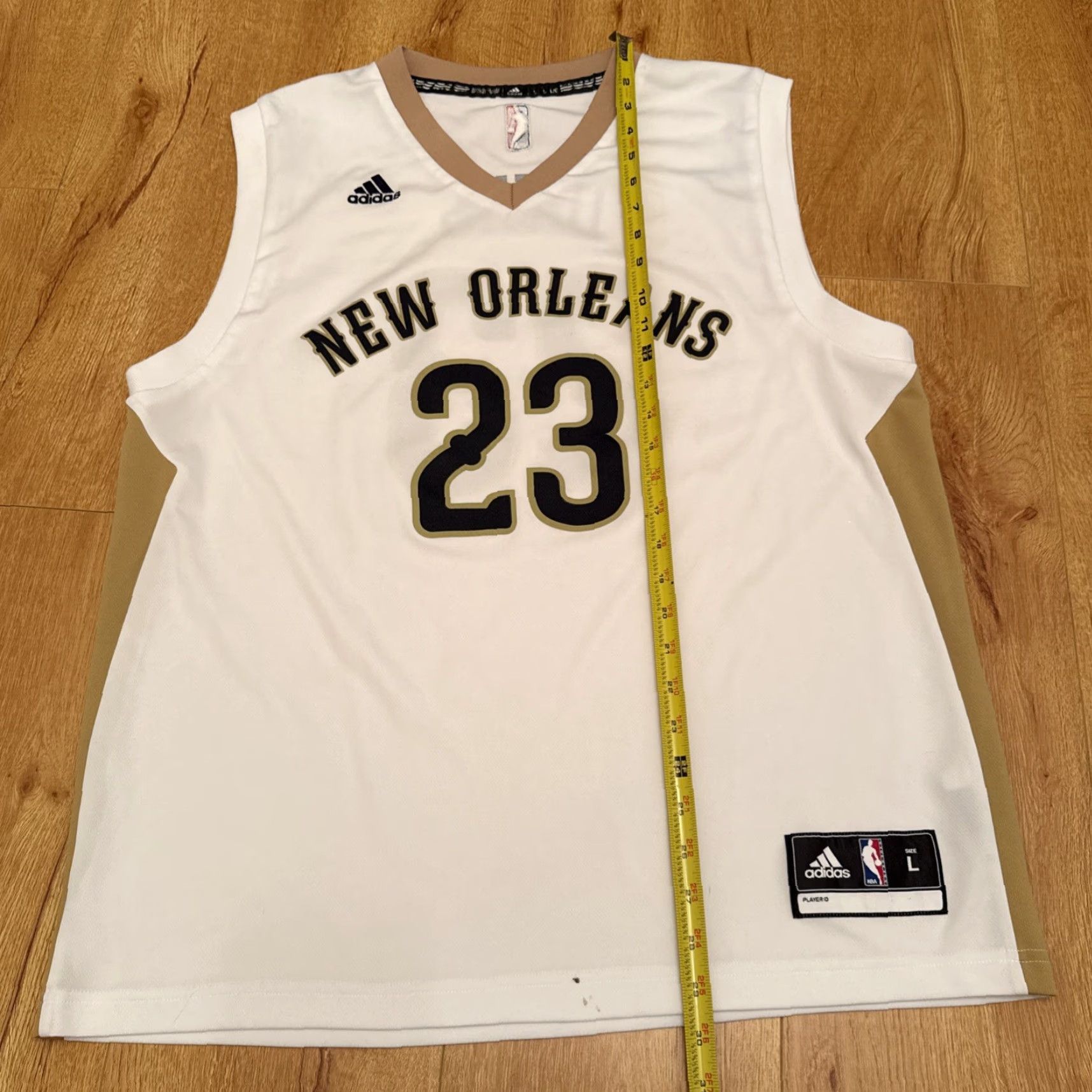 Adidas Adidas Jersey Tank Men L White New Orleans Pelicans #23 Anthony Davis Mens Large Tank Activewear Jersey Size US L / EU 52-54 / 3 - 5 Thumbnail