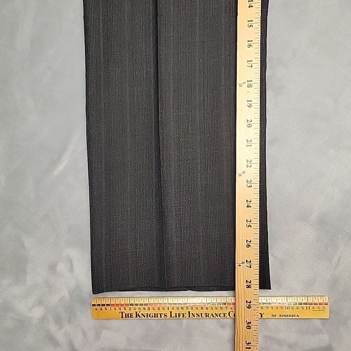 Vintage Towncraft Mens Dress Pants Gray Pinstripe Wool Blend 34x28 US Made Vintage Mens Pants Front Zip Flat Front Pockets Size US 34 / EU 50 - 8 Thumbnail