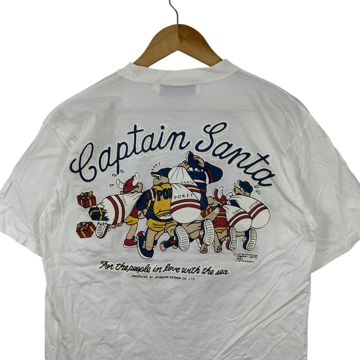 Captain Santors Vintage CAPTAIN SANTA CARTOON People Of Sea Tee Shirt Top Size M / US 6-8 / IT 42-44 - 8 Thumbnail