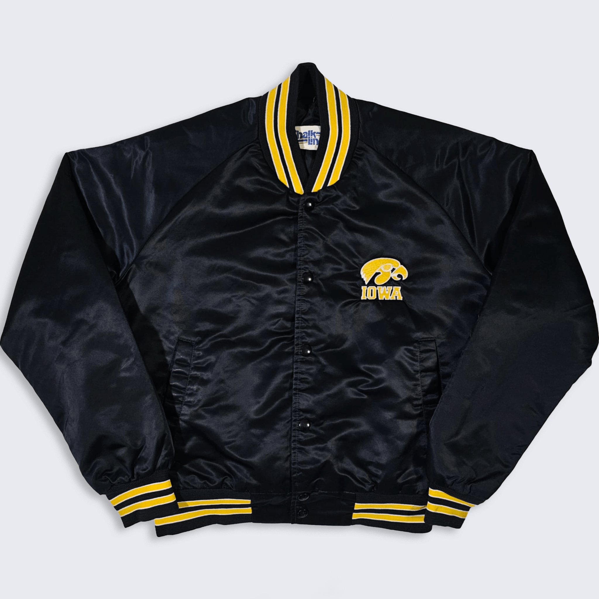 Chalk Line × Vintage Iowa Hawkeyes Vintage 80s Chalk Line Satin Bomber Jacket Size US S / EU 44-46 / 1 - 2 Thumbnail