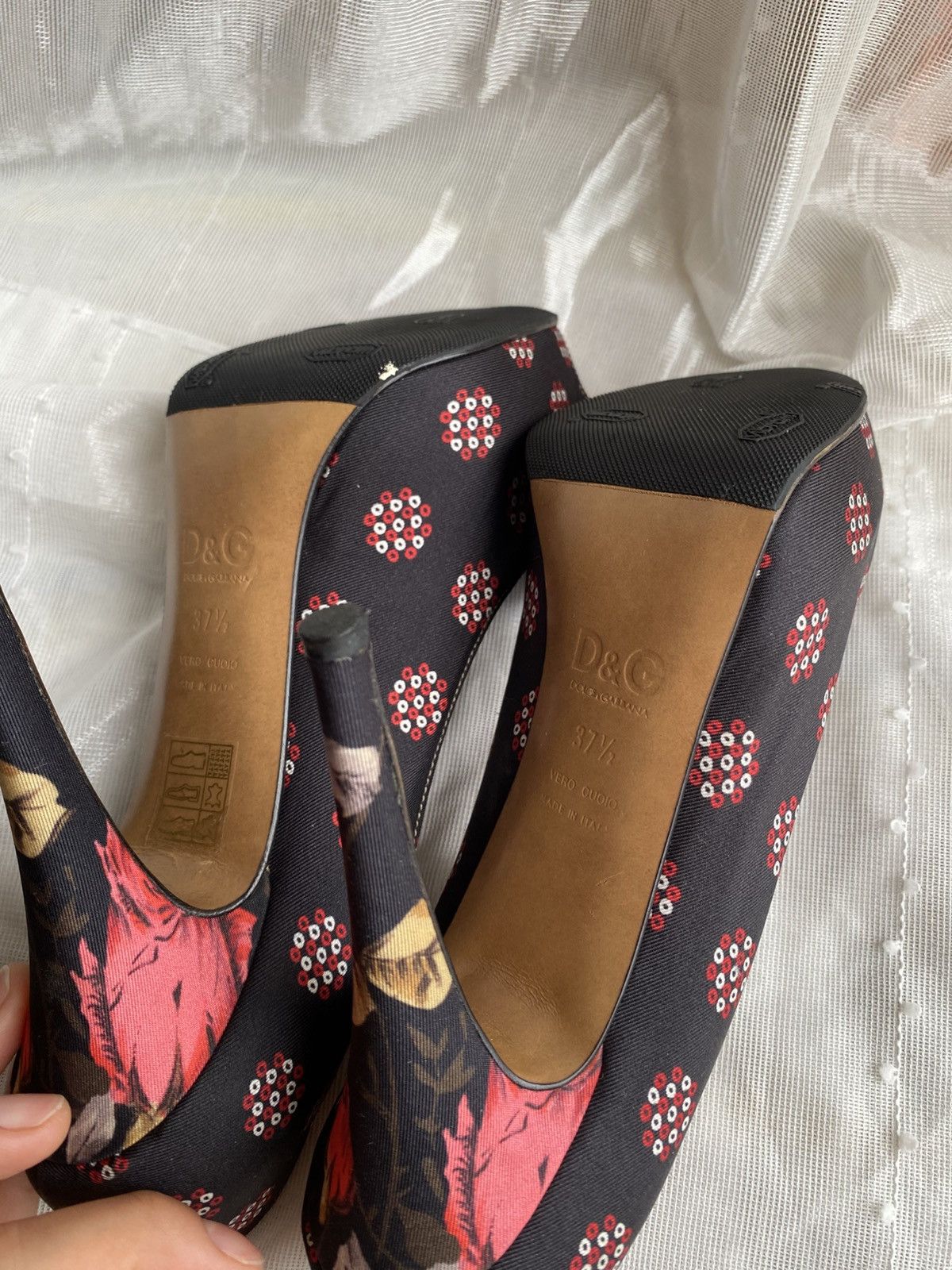 Dolce & Gabbana D&G Dolce & Gabbana Peep-Toe Heels Size US 6.5 / IT 36.5 - 6 Thumbnail