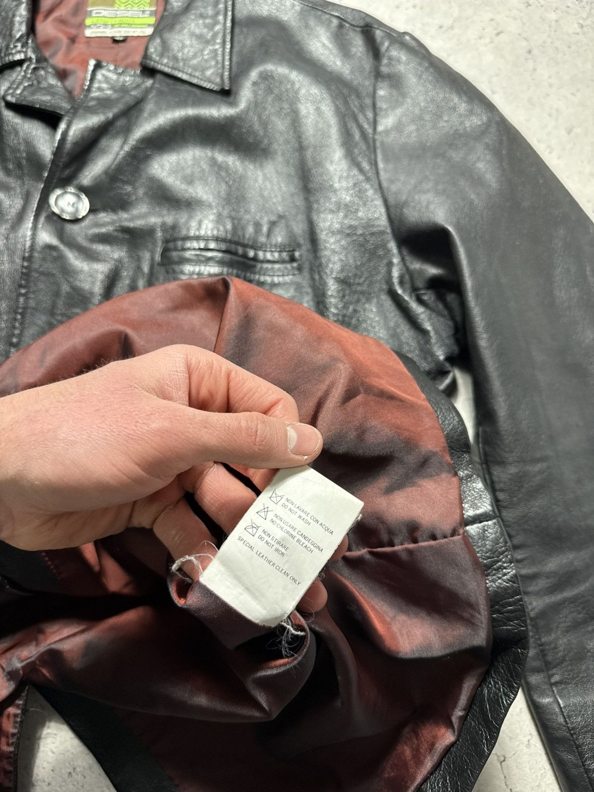 Diesel Diesel Leather Jacket Black Coat Vintage 90’s Size US XL / EU 56 / 4 - 7 Thumbnail