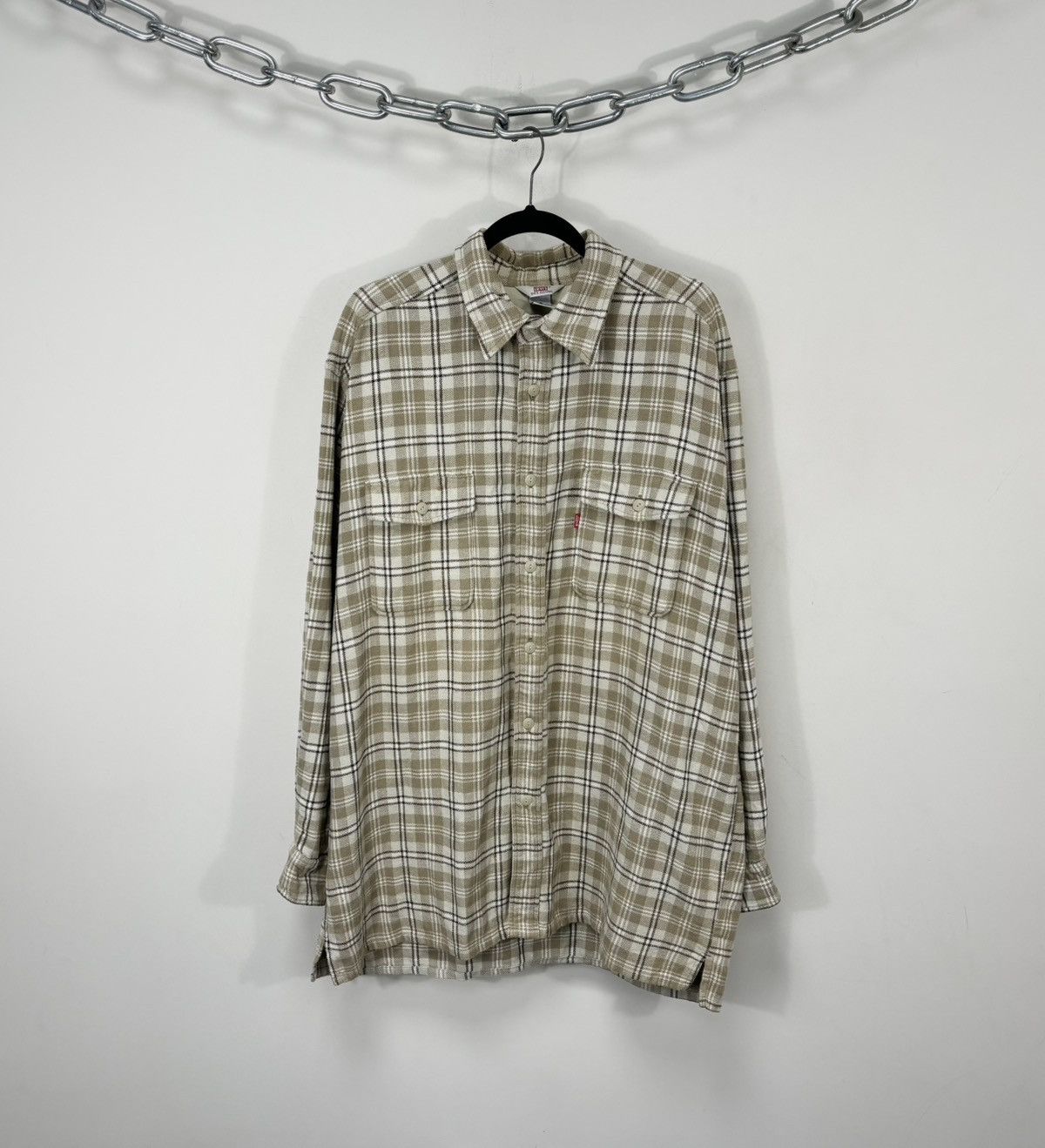 Levi's Vintage Levi’s Dry Goods 90s Checkered Hype Flannel Shirt Size US L / EU 52-54 / 3 - 1 Thumbnail