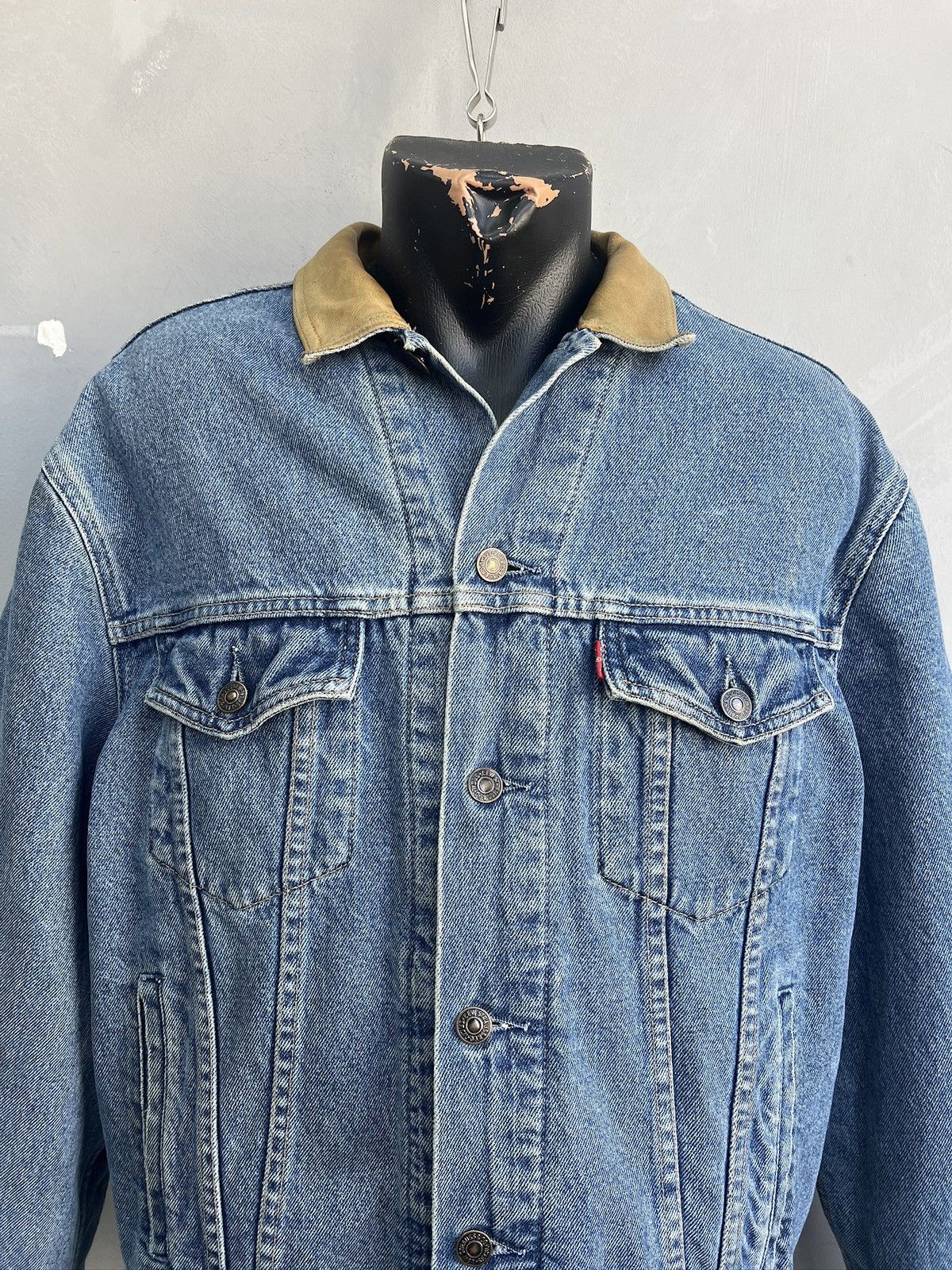 Levi's Vintage western storm rider trucker Levis jacket 90s Size US M / EU 48-50 / 2 - 2 Thumbnail