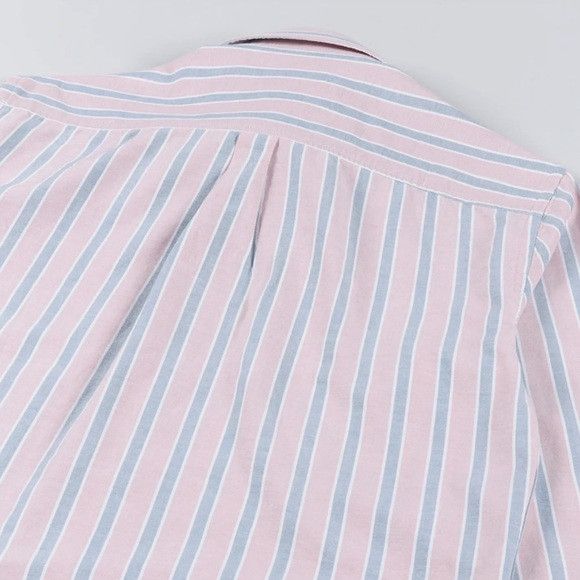 Armor-Lux Armor Lux Pink and Blue Striped Casual Button Down Shirt Size US M / EU 48-50 / 2 - 4 Thumbnail