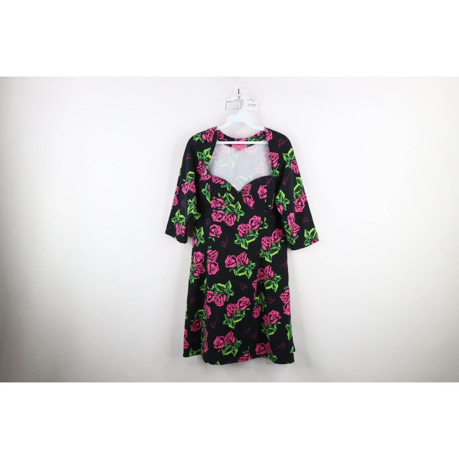 Betsey Johnson Betsey Johnson Faded Rockabilly Flower Rose Dress Size XXL / US 16-18 / IT 52-54 - 1 Thumbnail