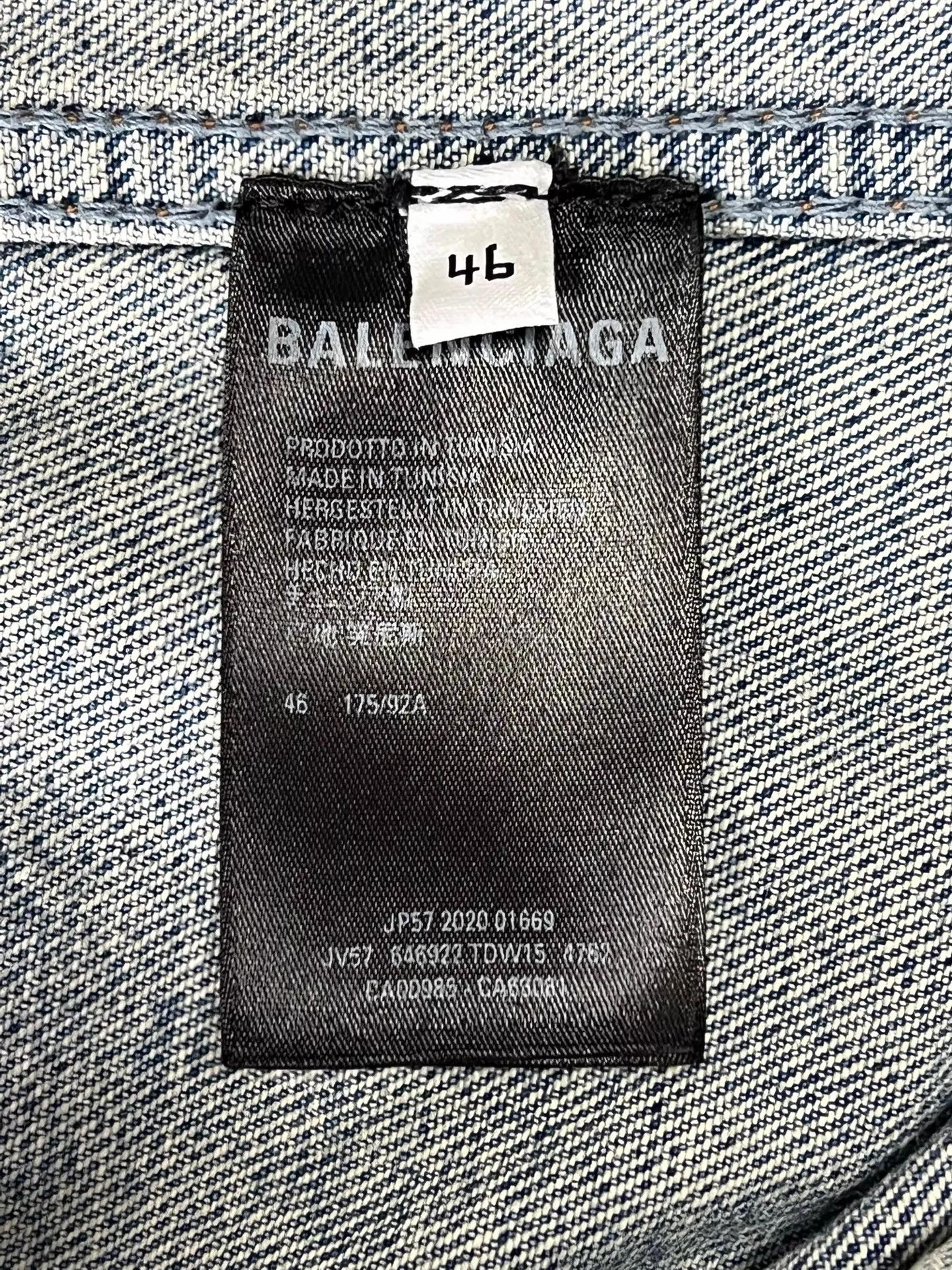 Balenciaga BALENCIAGA Classic Loose Denim Jacket 46 Back Multi Logo Size US S / EU 44-46 / 1 - 8 Thumbnail