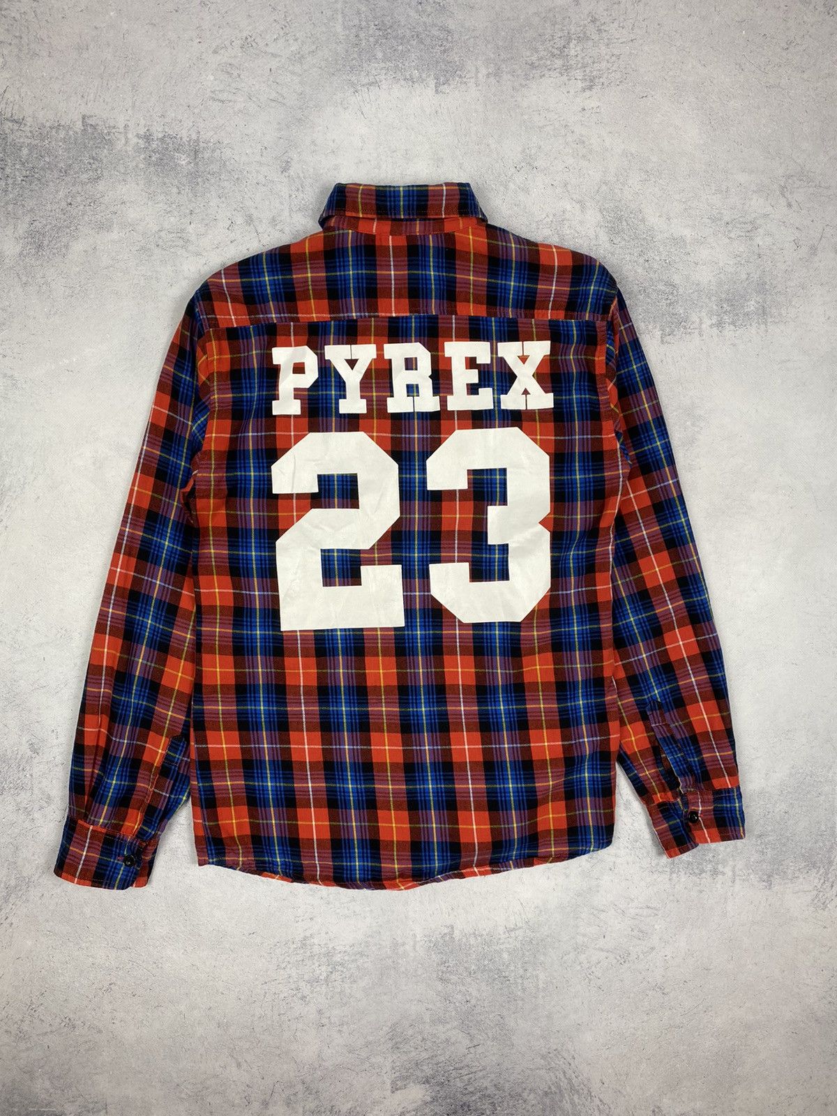 Pyrex Champion Checkered Plaid Button Up Long Sleeve Shirt