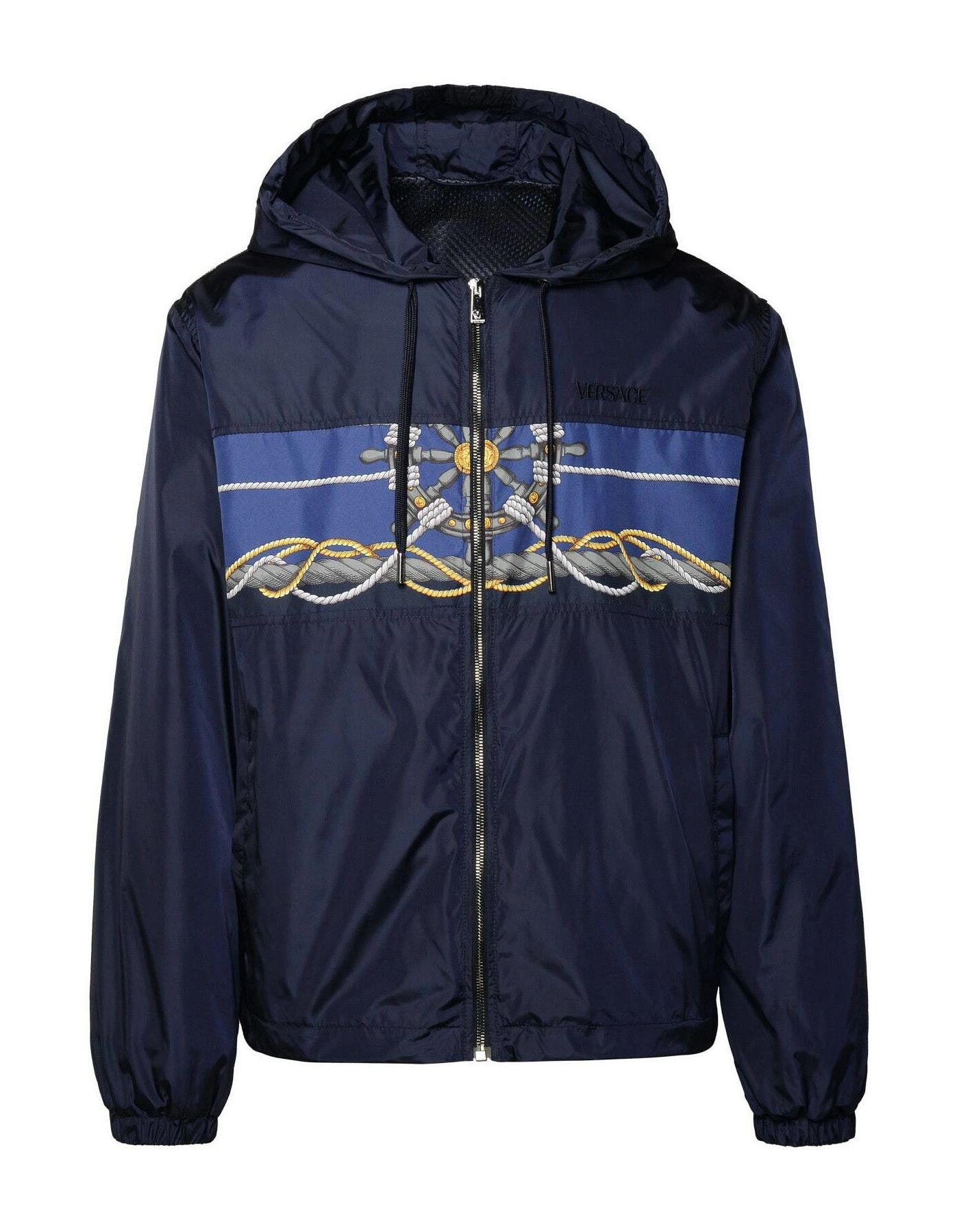 Versace VERSACE navy blue Nautical nylon windbreaker Medium Size US M / EU 48-50 / 2 - 1 Thumbnail