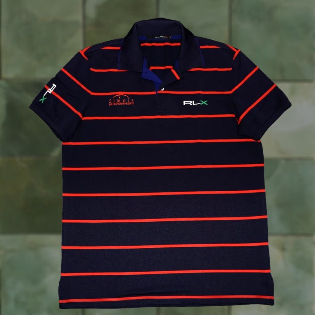 Ralph Lauren POLO RALPH LAUREN RLX STRIPED SHORT SLEEVE GOLF POLO NAVY RED MENS SIZE M Multicolor Striped Short Sleeve Polo Golf RLX Logo Regular Fit Men’s Polo Size US M / EU 48-50 / 2 - 1 Thumbnail