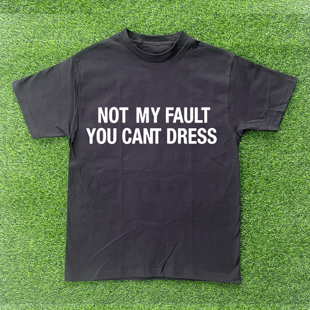 Pre-owned Custom X Vintage Not My Fault You Cant Dress Tshirt In Black