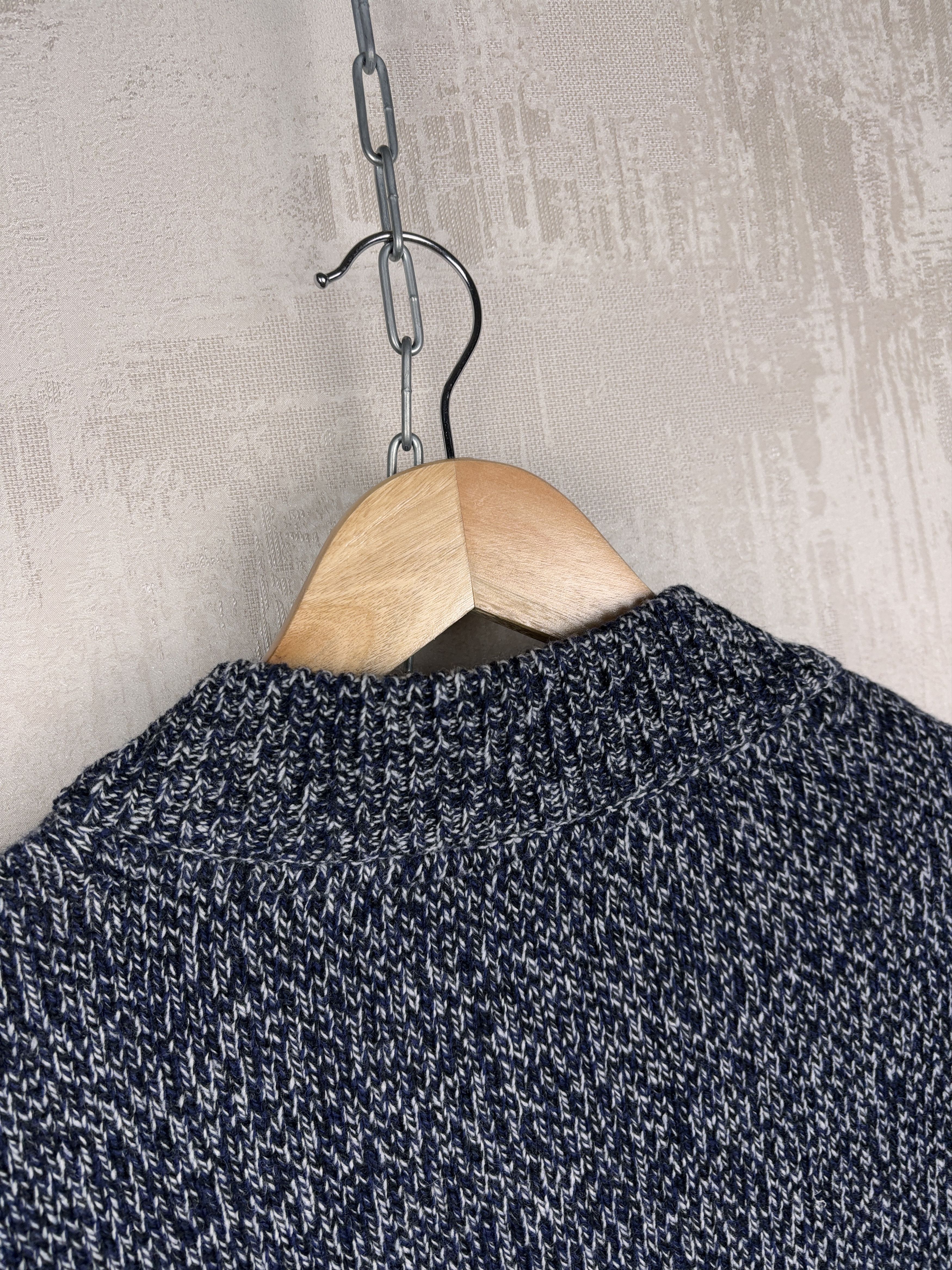 Barbour Barbour Sid Half Zip Pullover Navy Marl Wool Cotton Sweater Size US L / EU 52-54 / 3 - 15 Thumbnail