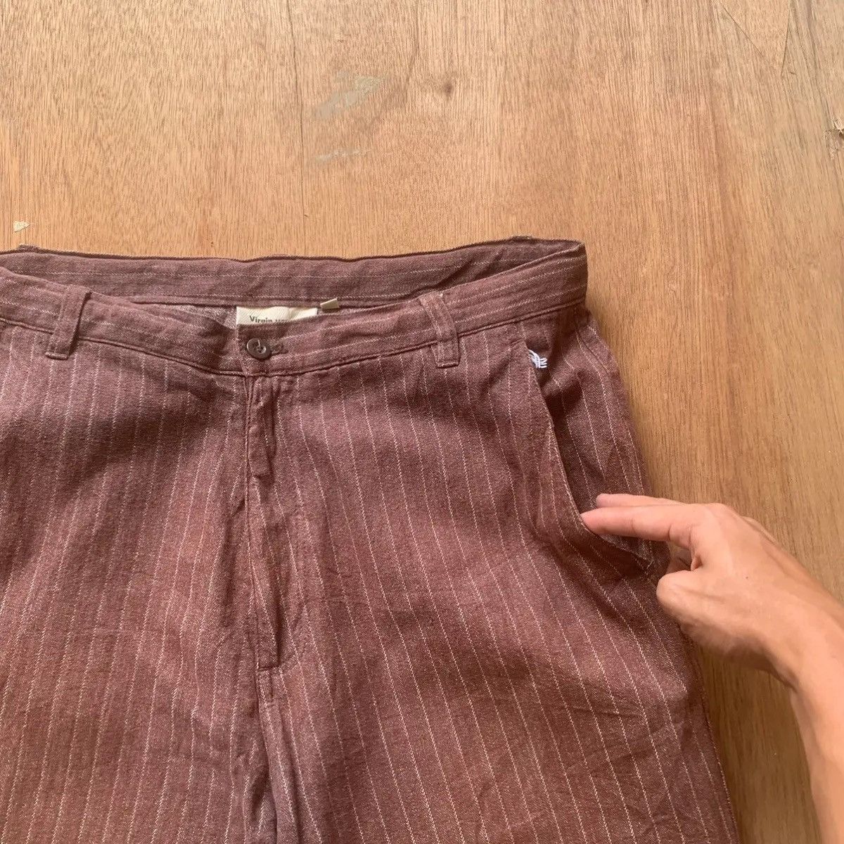 Beauty Beast 💥STEALS💥VIRGINVOYAGE JAPANESE 32x31 TROUSERS STRIPED PANTS Size US 32 / EU 48 - 4 Thumbnail