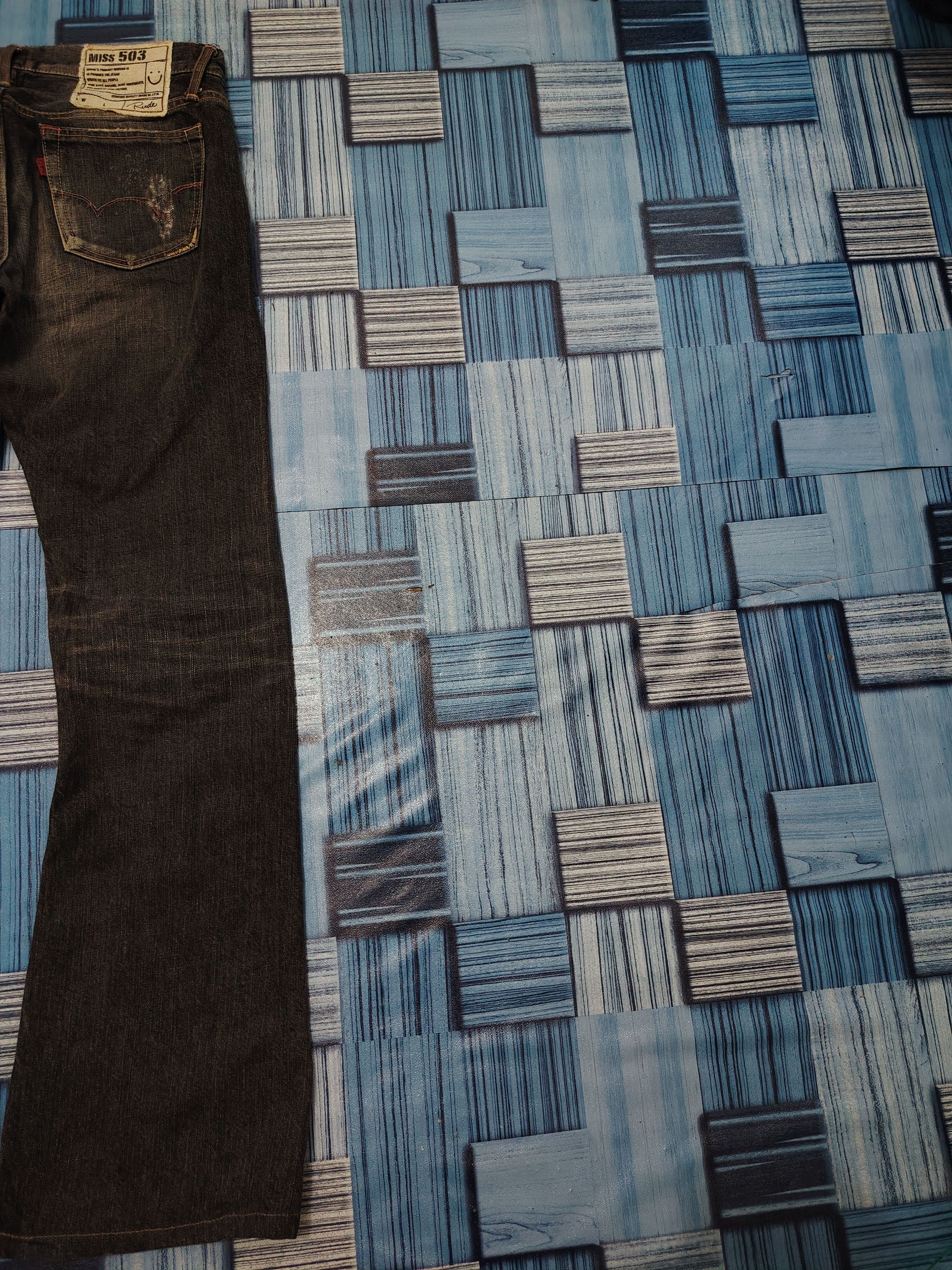 Edwin Japanese Edwin Ripped Flared Jeans I6W9 Style Size US 29 - 15 Thumbnail
