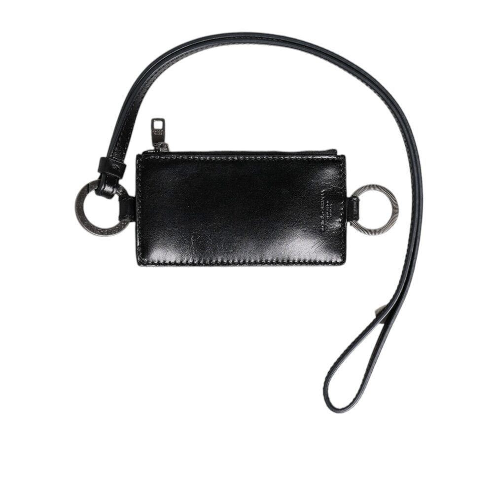 Dolce & Gabbana Dolce & Gabbana Black Leather Logo Embossed Lanyard Card Hol Size ONE SIZE - 3 Thumbnail