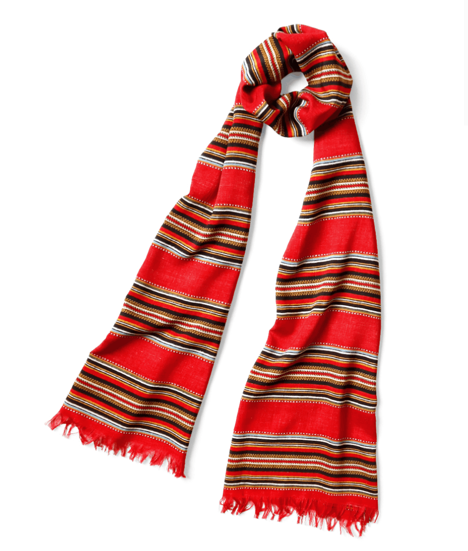 Kapital Rayon fringe scarf (Pecos stripe) Size ONE SIZE - 1 Thumbnail